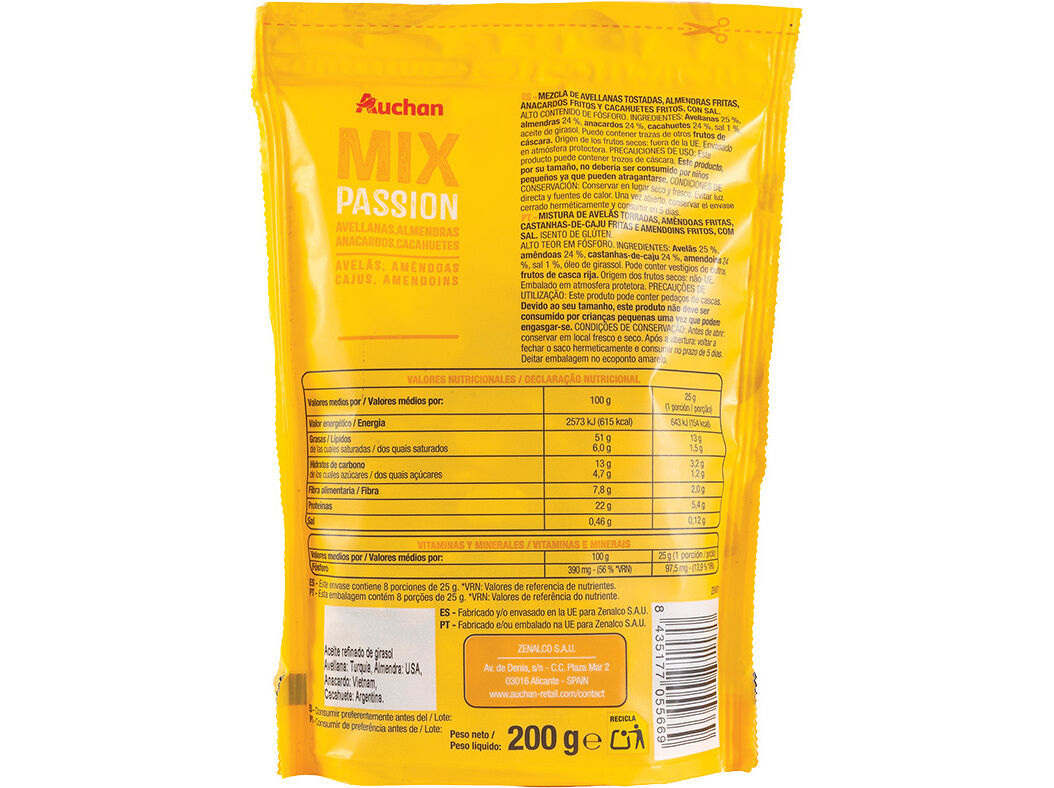 COCKTAIL PASSION AUCHAN 200 G image number 1