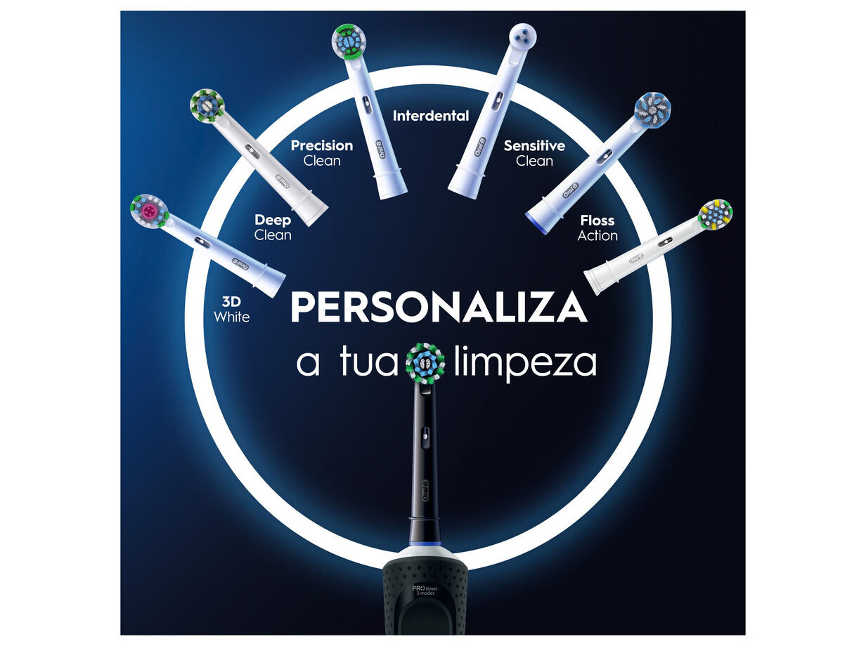ESCOVA EL&Eacute;TRICA ORAL-B PRETA VITALITY PRO 1UN image number 4