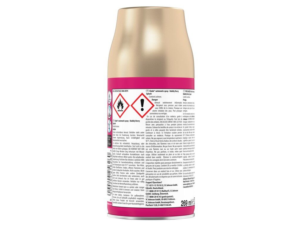 AMBIENTADOR AUTOMATIC GLADE RECARGA BERRY+RELAX+SANDAL 3X269ML image number 2