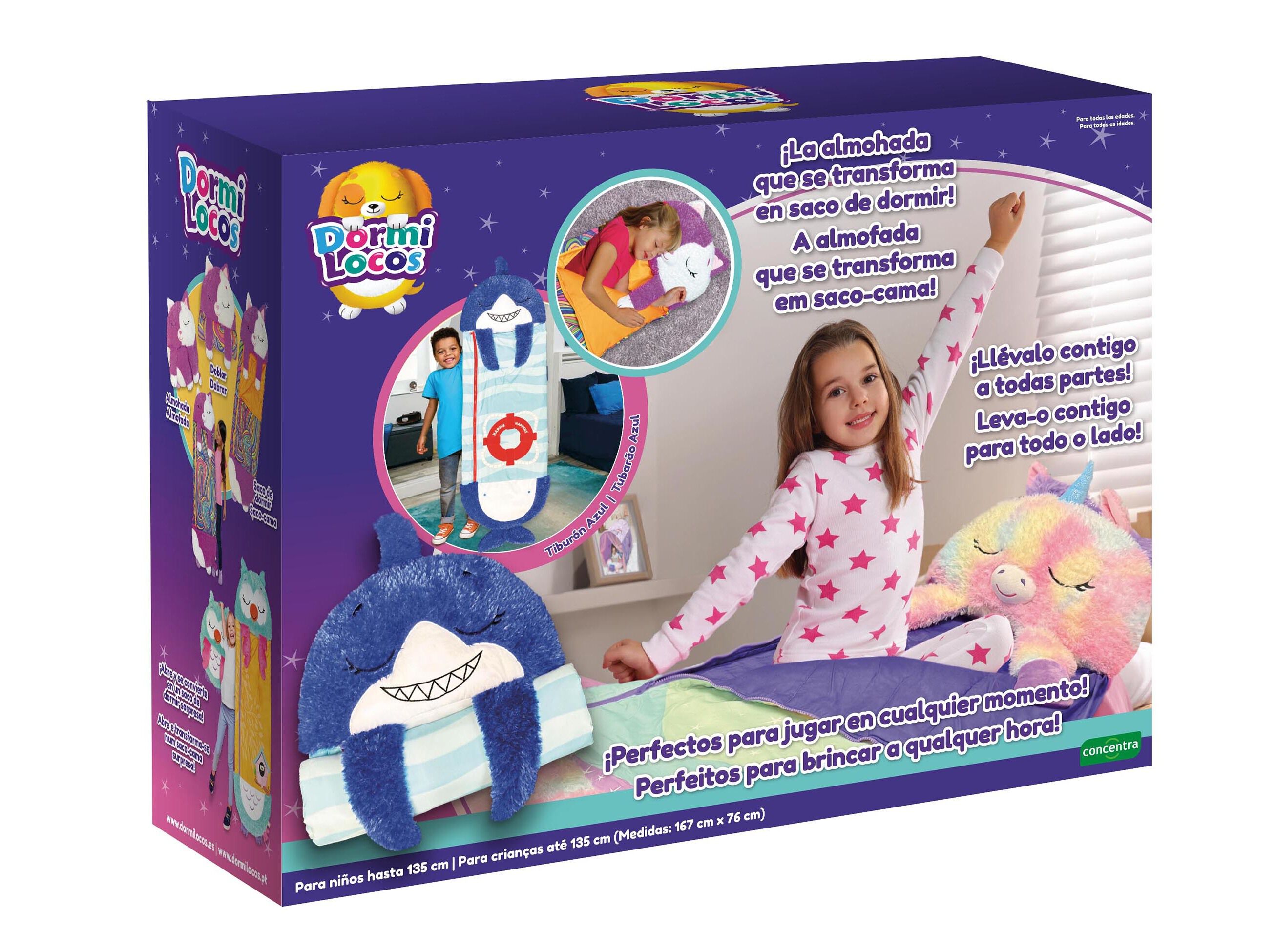 TUBAR&Atilde;O AZUL DORMI LOCOS S4 GRANDE - 170CM