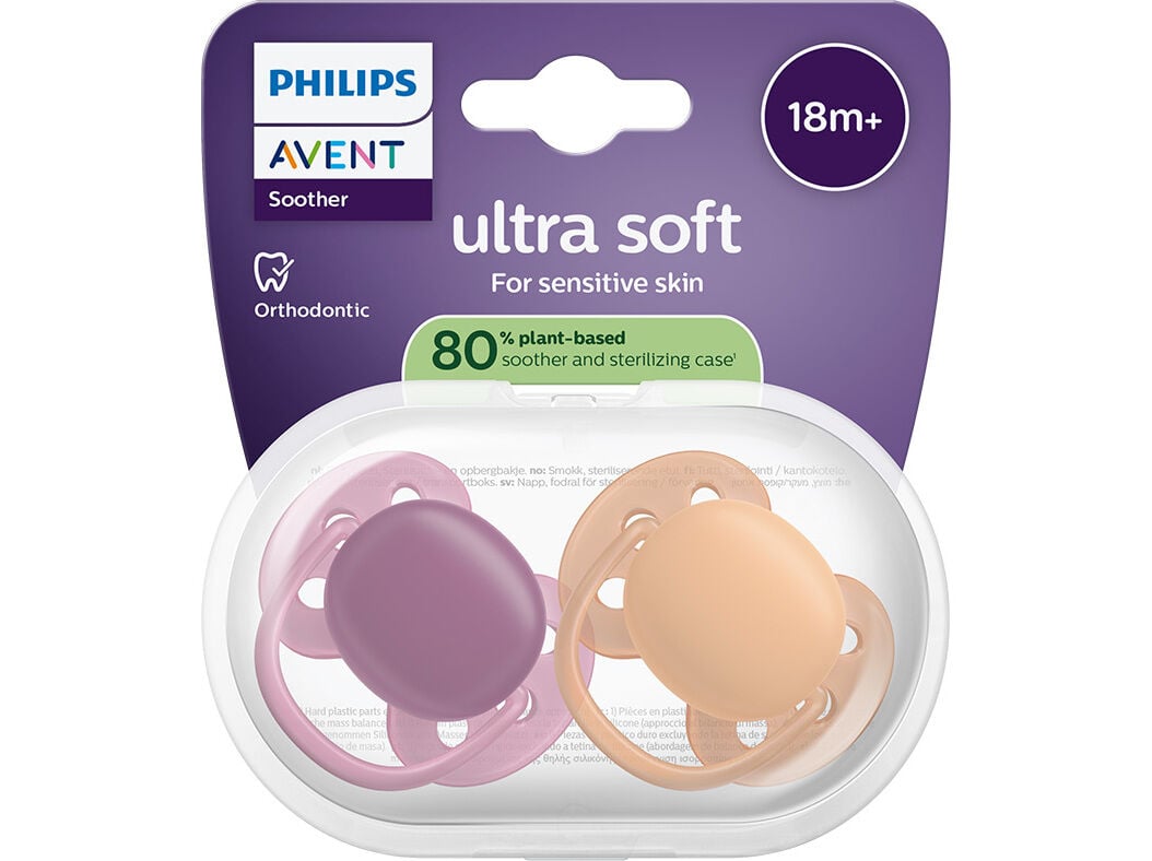 CHUPETA AVENT ULTRA SOFT18M+ LISA BOR/LA 2UN image number 0
