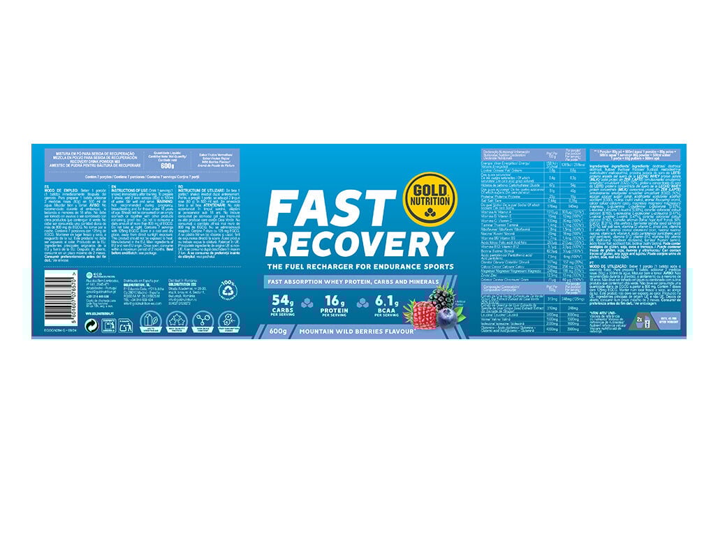 RECUPERADOR GOLDNUTRITION FAST RECOVERY F.SILVESTRE 600G image number 1