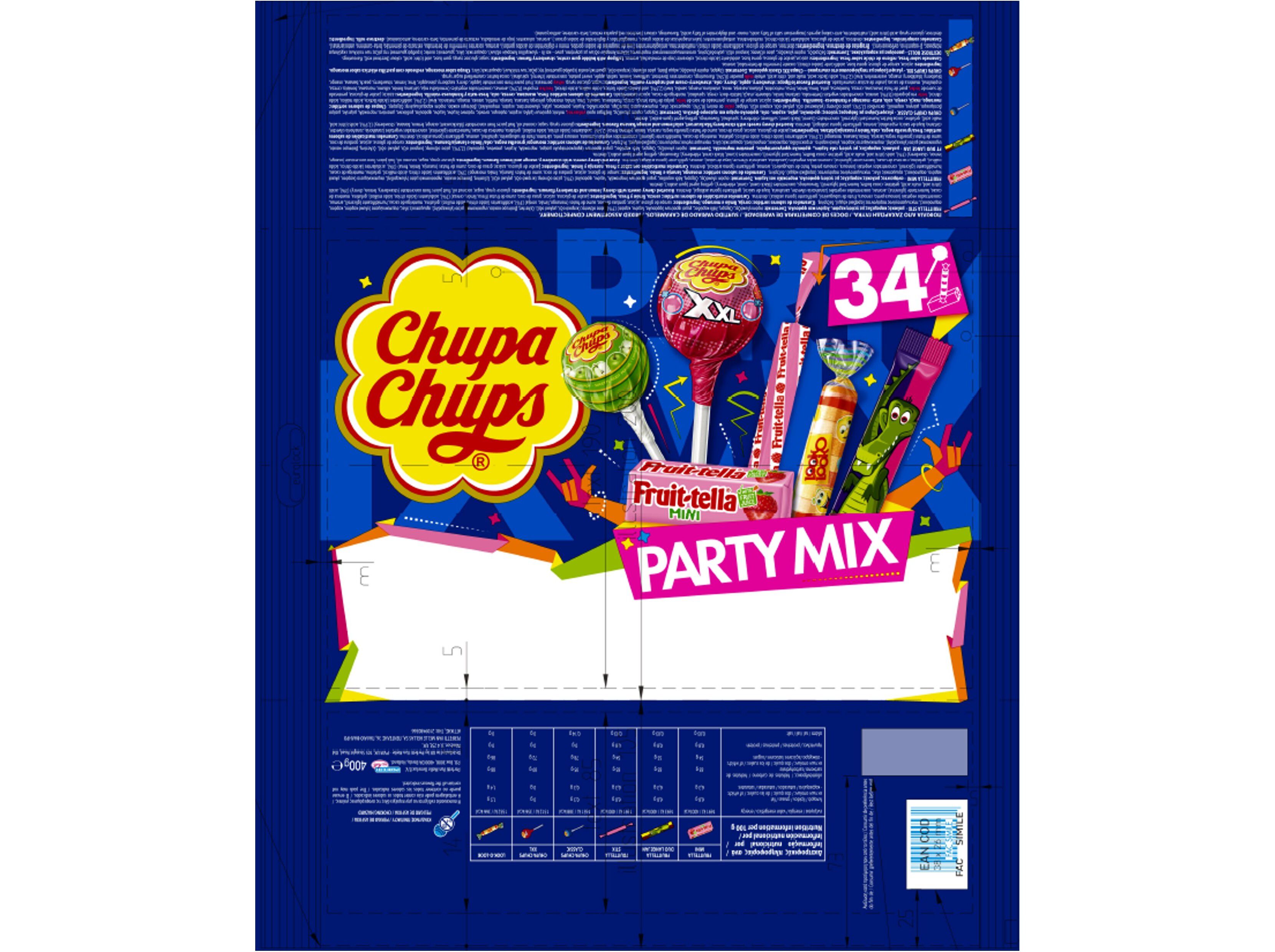 CARAMELOS CHUPA CHUPS PARTY MIX 400G image number 1