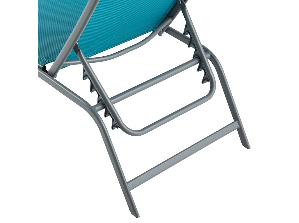 ESPREGUI&Ccedil;ADEIRA MULTI POSI&Ccedil;&Otilde;ES GARDENSTAR AZUL TEXTILENE 176/157X54CM image number 2