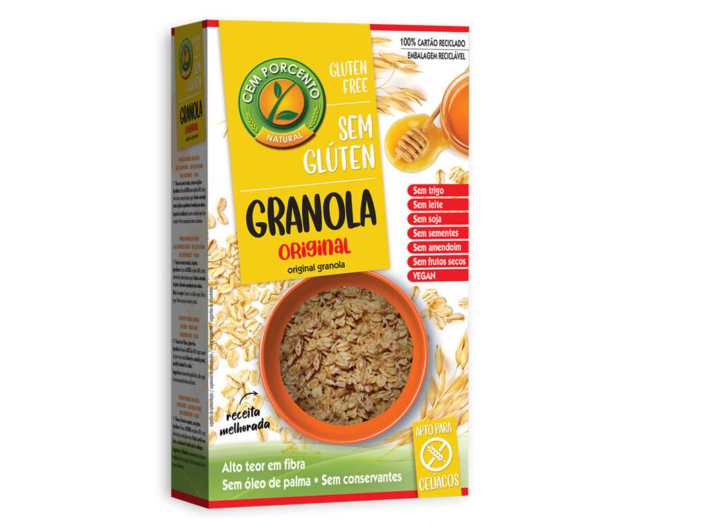 GRANOLA CEM PORCENTO ORIGINAL SEM GL&Uacute;TEN 300G