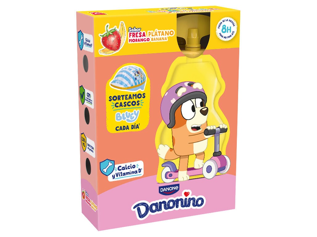 IOGURTE INFANTIL DANONINO PARA LEVAR MORANGO-BANANA 4X70G