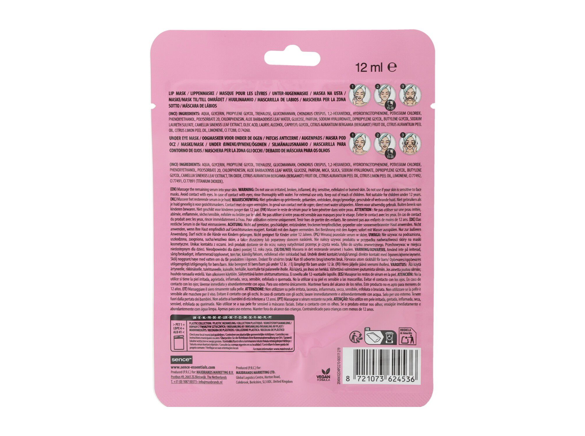 M&Aacute;SCARA SENCE OLHOS/L&Aacute;BIOS KATE CLUB image number 2