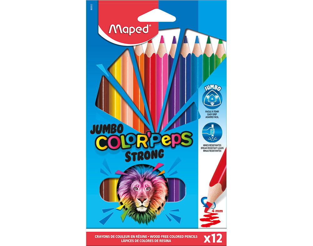 L&Aacute;PIS DE COR MY FIRST MAPED JUMBO 12 UNIDADES