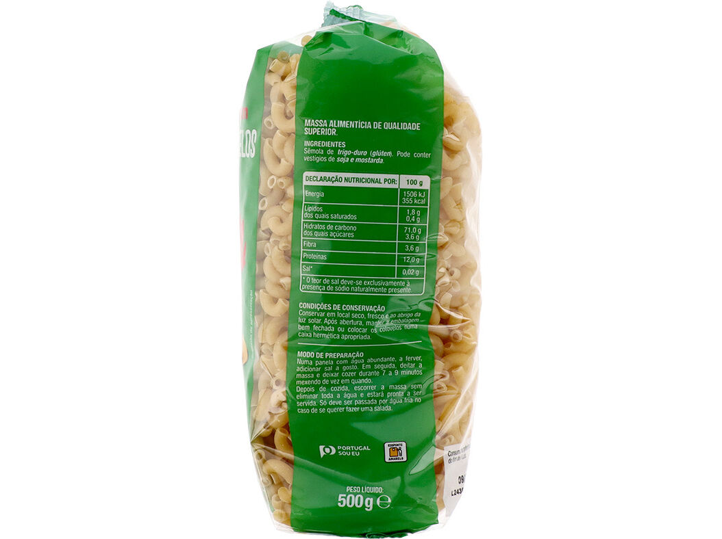 MASSA AUCHAN COTOVELOS 500G image number 1