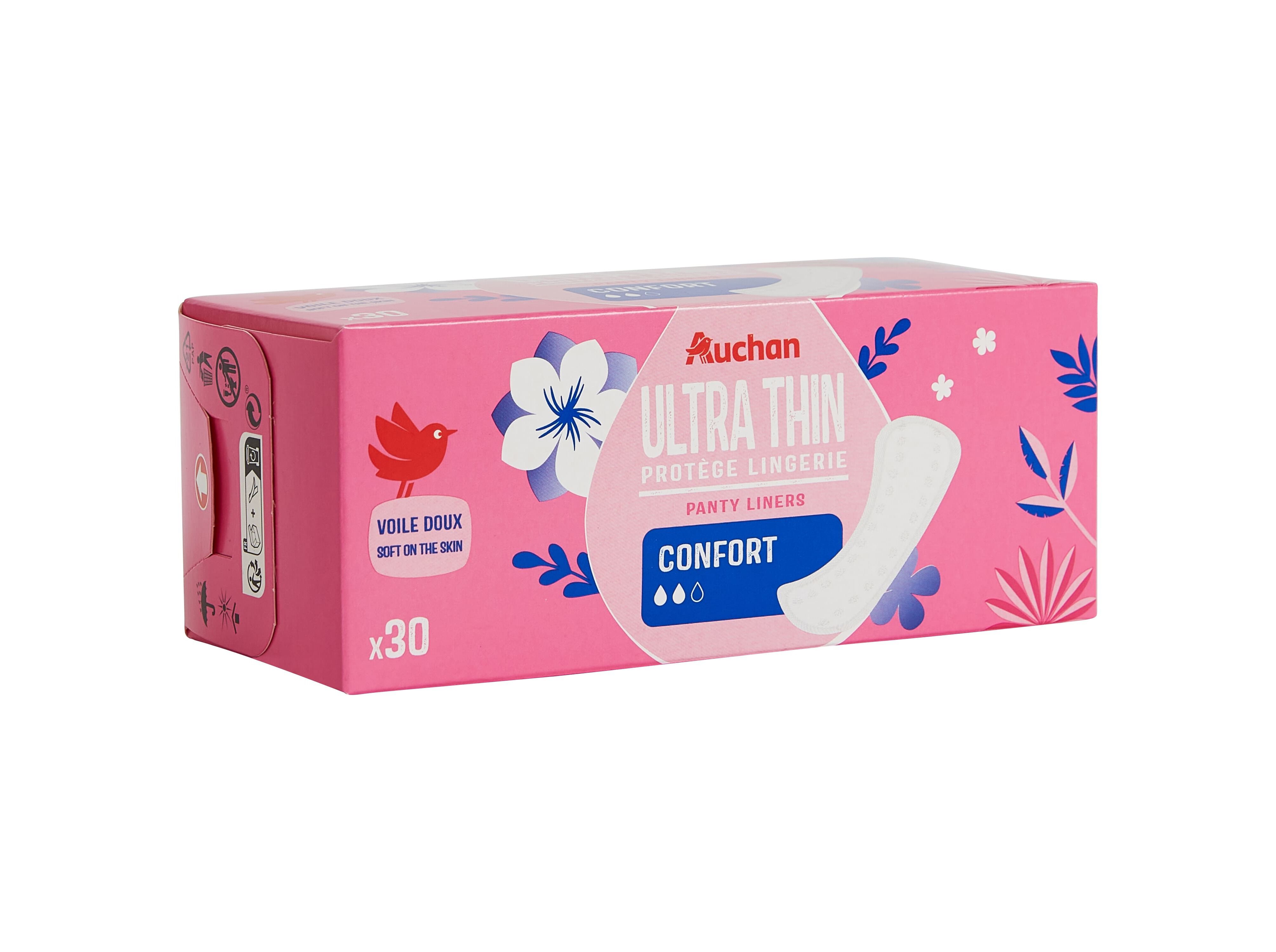 PENSOS DI&Aacute;RIOS AUCHAN ULTRA FINO NORMAL 30UN image number 1