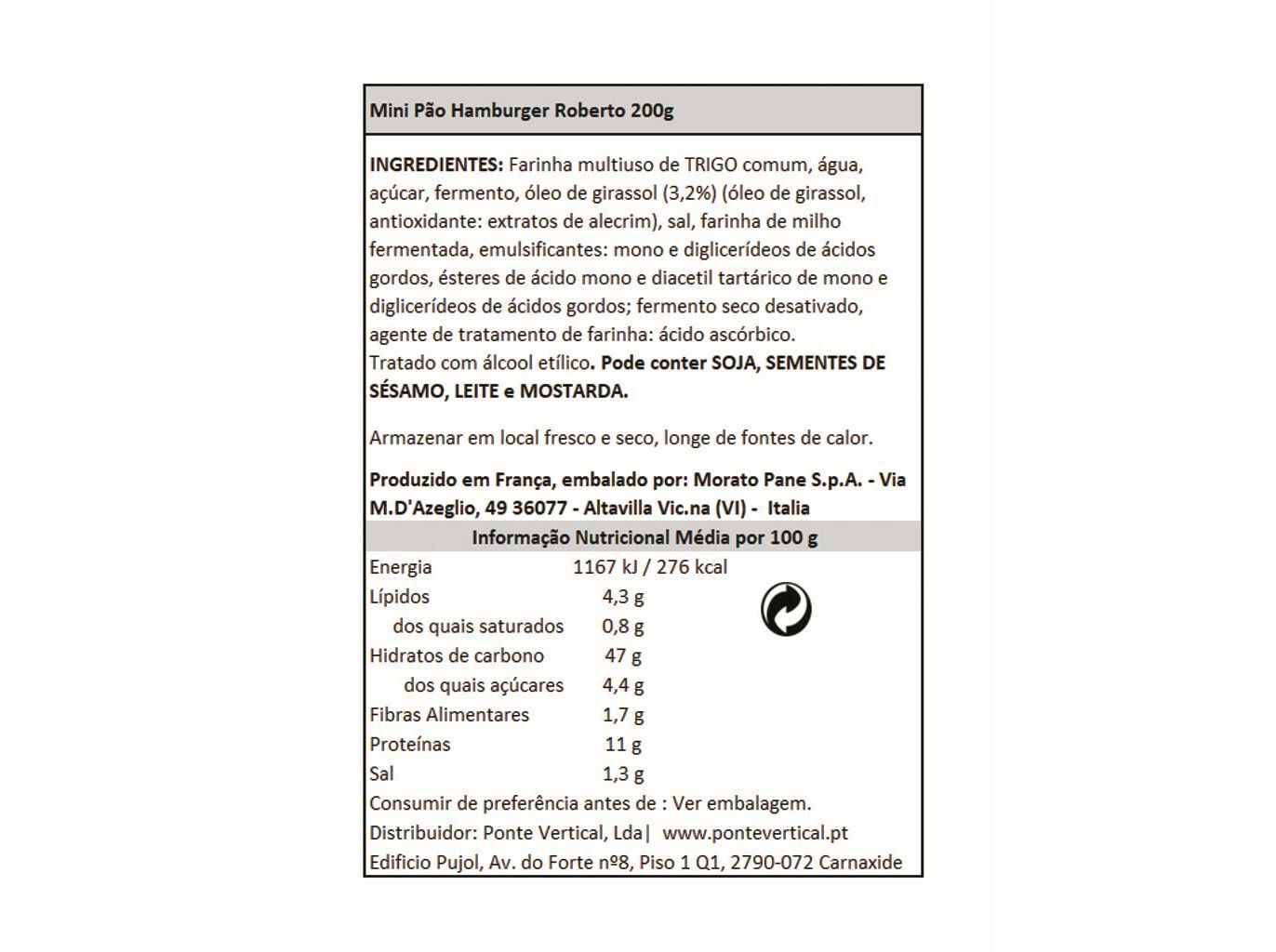 MINI PAO HAMBURGUER ROBERTO 200G image number 1