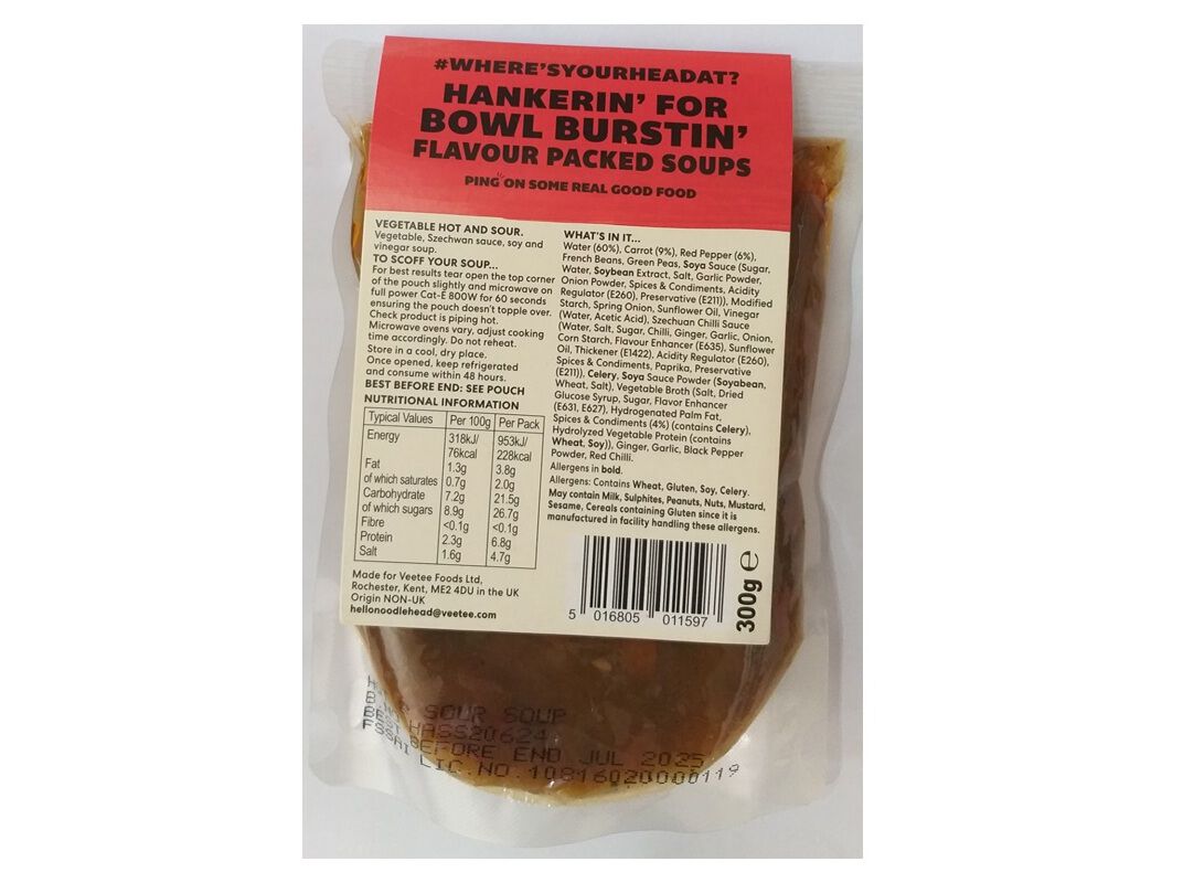SOPA SOUP HEAD VEGETARIANA PICANTE AGRIDOCE 300G image number 1