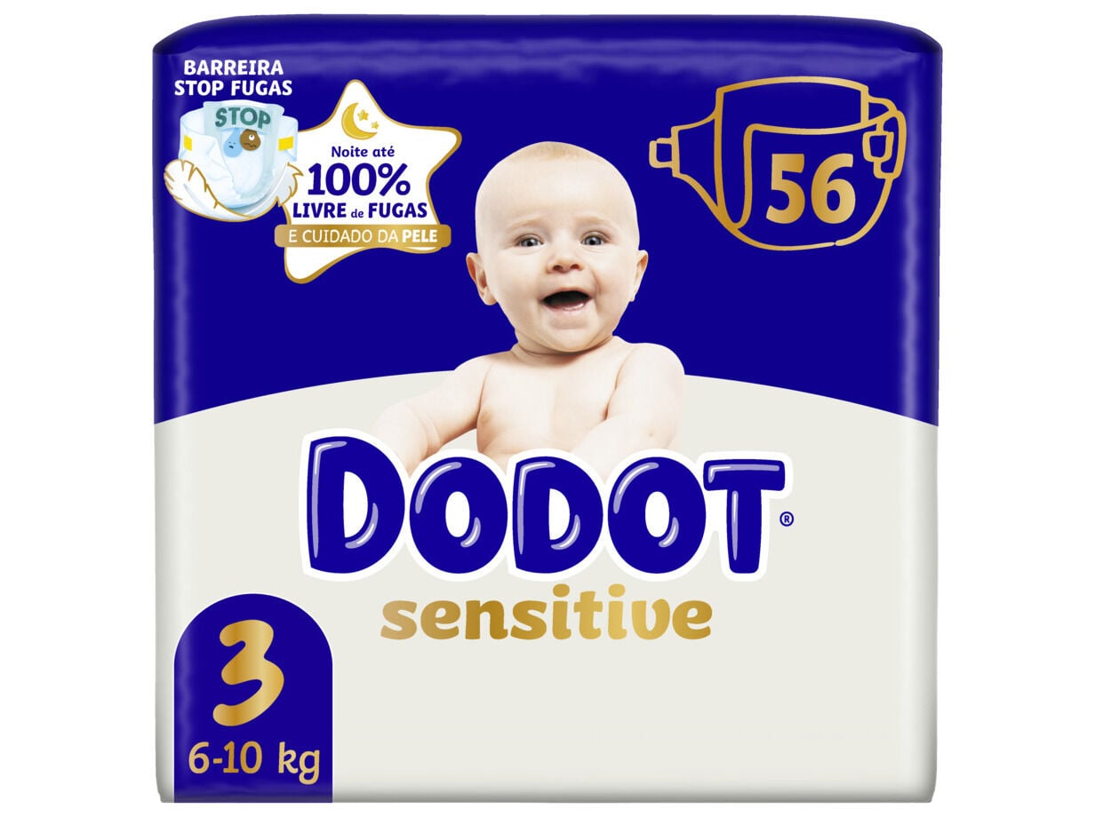 FRALDAS DODOT SENSITIVE T3 6-10KG 56 UN image number 8