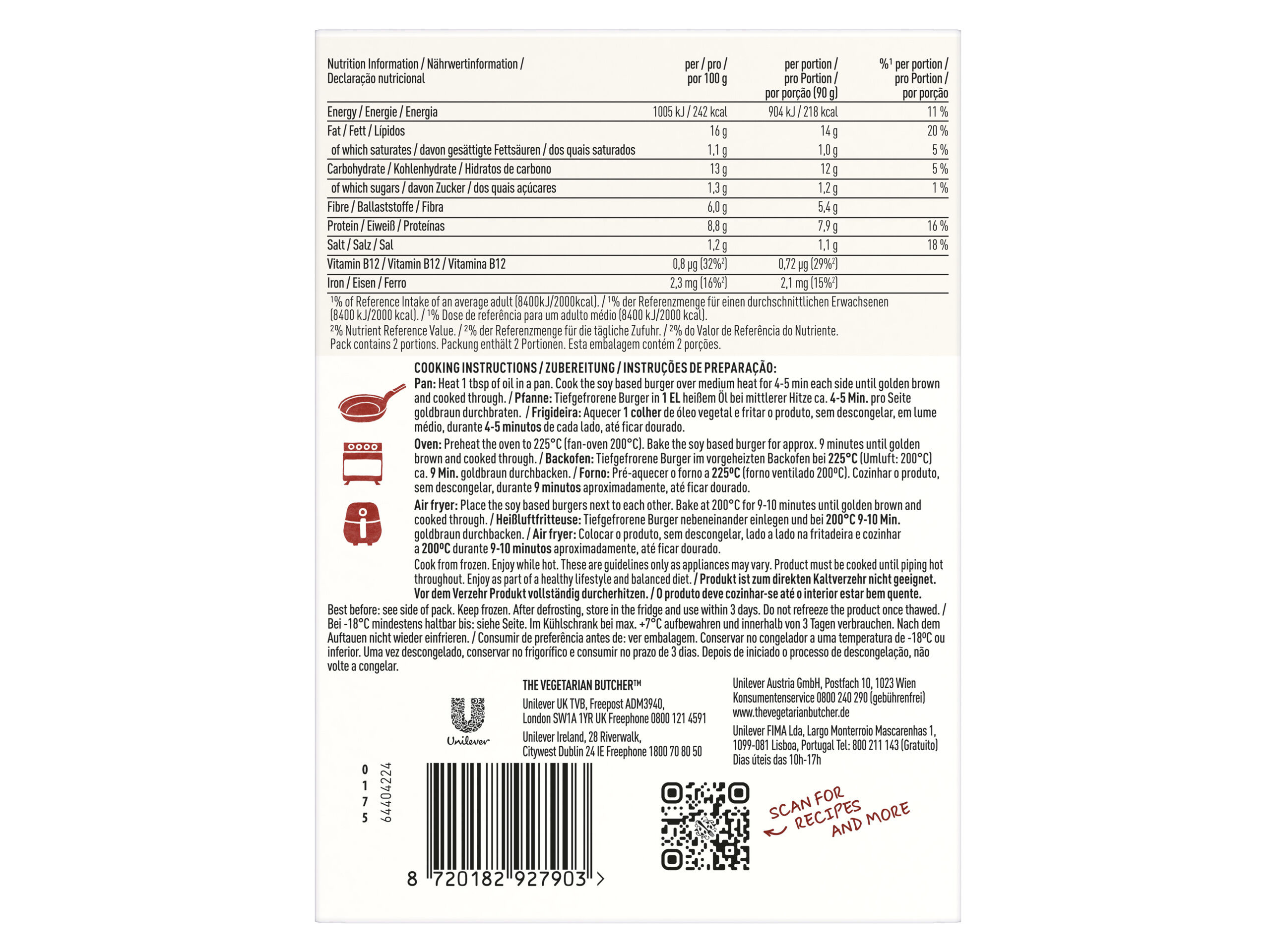 HAMBURGUER VEGETAL THE VEGET.BUTCHER PANADO 180GR image number 2