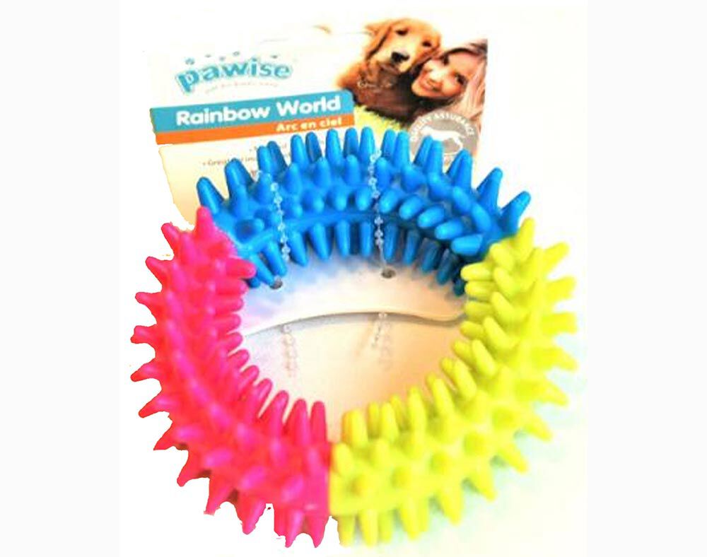 BRINQUEDO PARA C&Atilde;O PAWISE RAINBOW WORLD ANEL 12.5CM image number 0