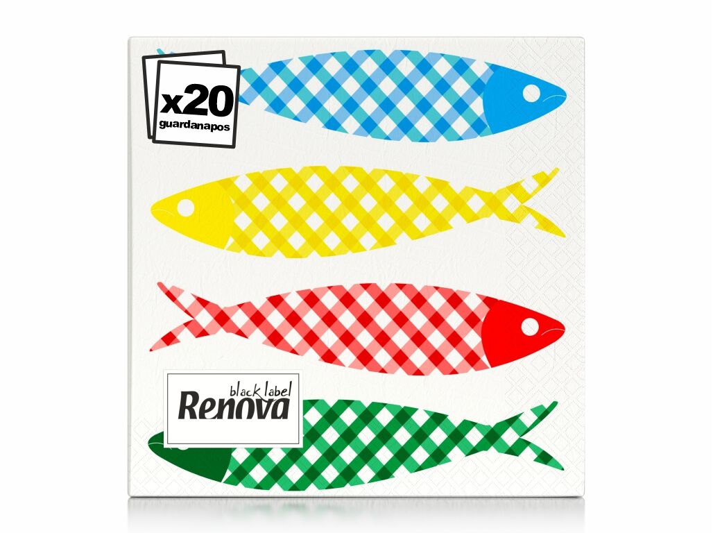 GUARDANAPO RENOVA SARDINHAS 12 CM image number 1