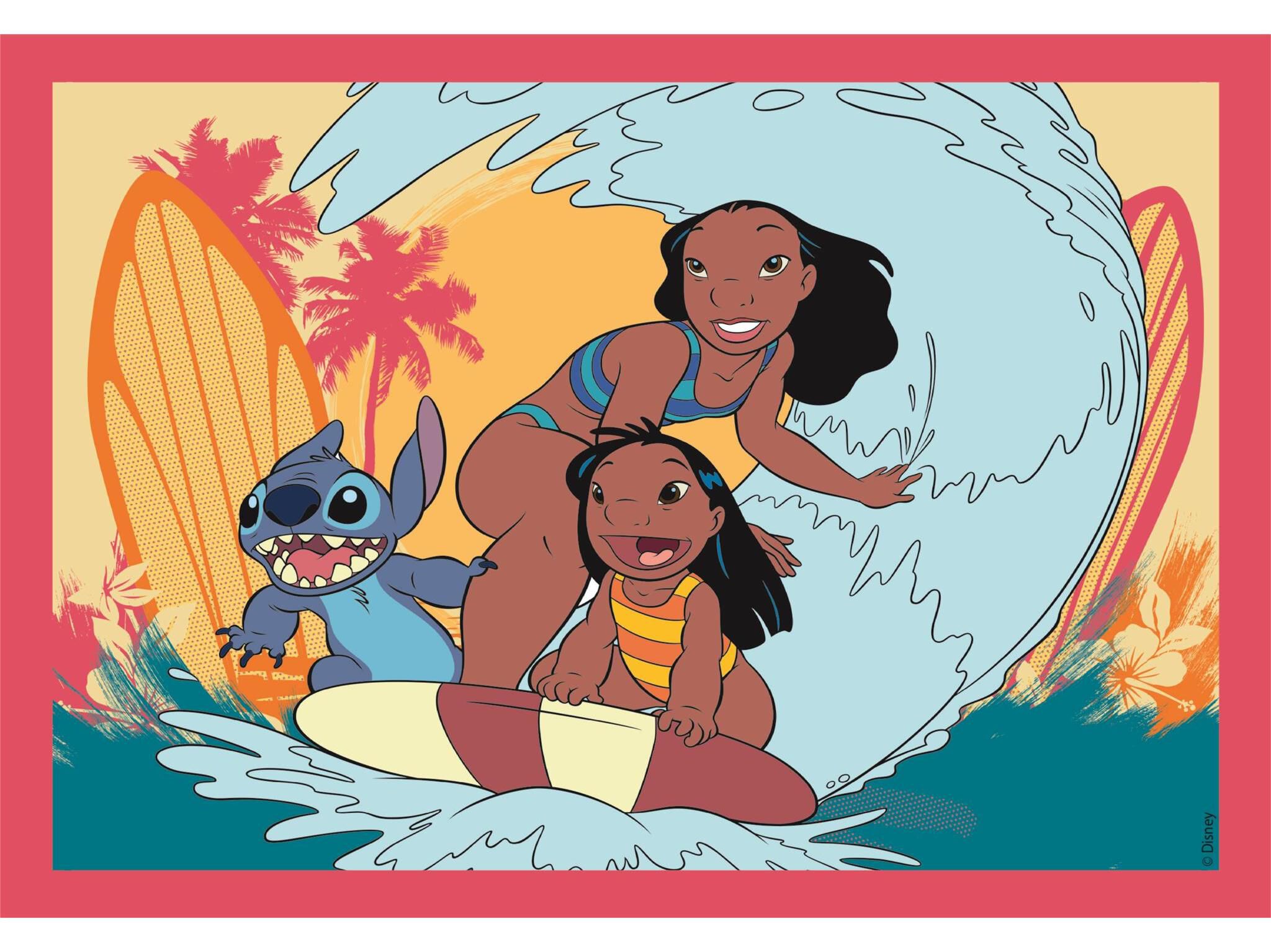 PUZZLE CLEMENTONI DISNEY STITCH 4 EM 1 image number 3