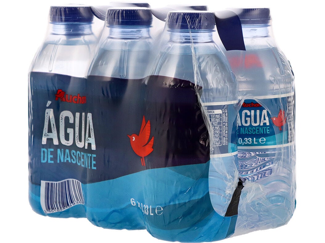 &Aacute;GUA DE NASCENTE AUCHAN 6X0.33L