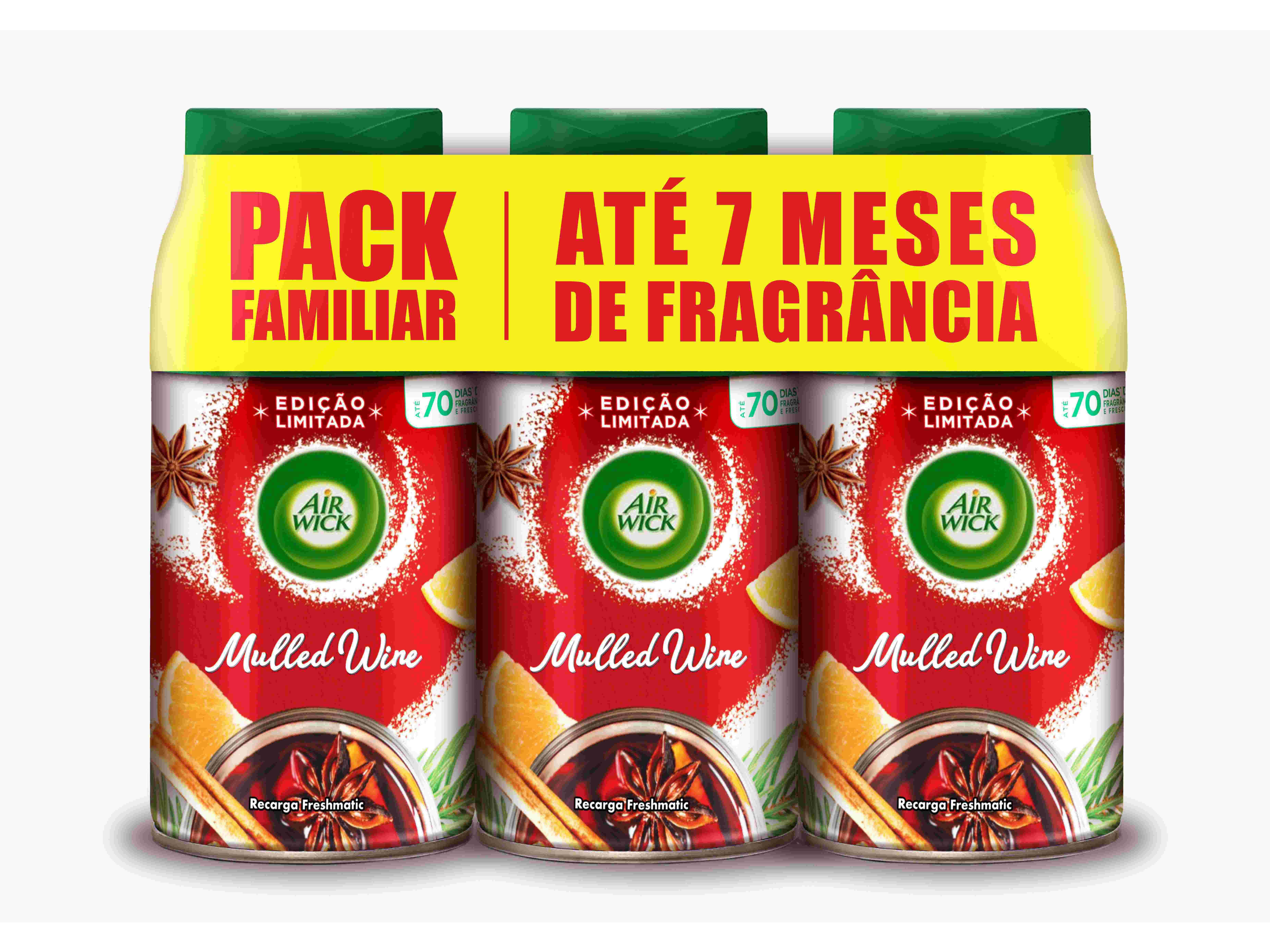 AMBIENTADOR RECARGA AIRWICK FM MULLED WINE 3X250ML
