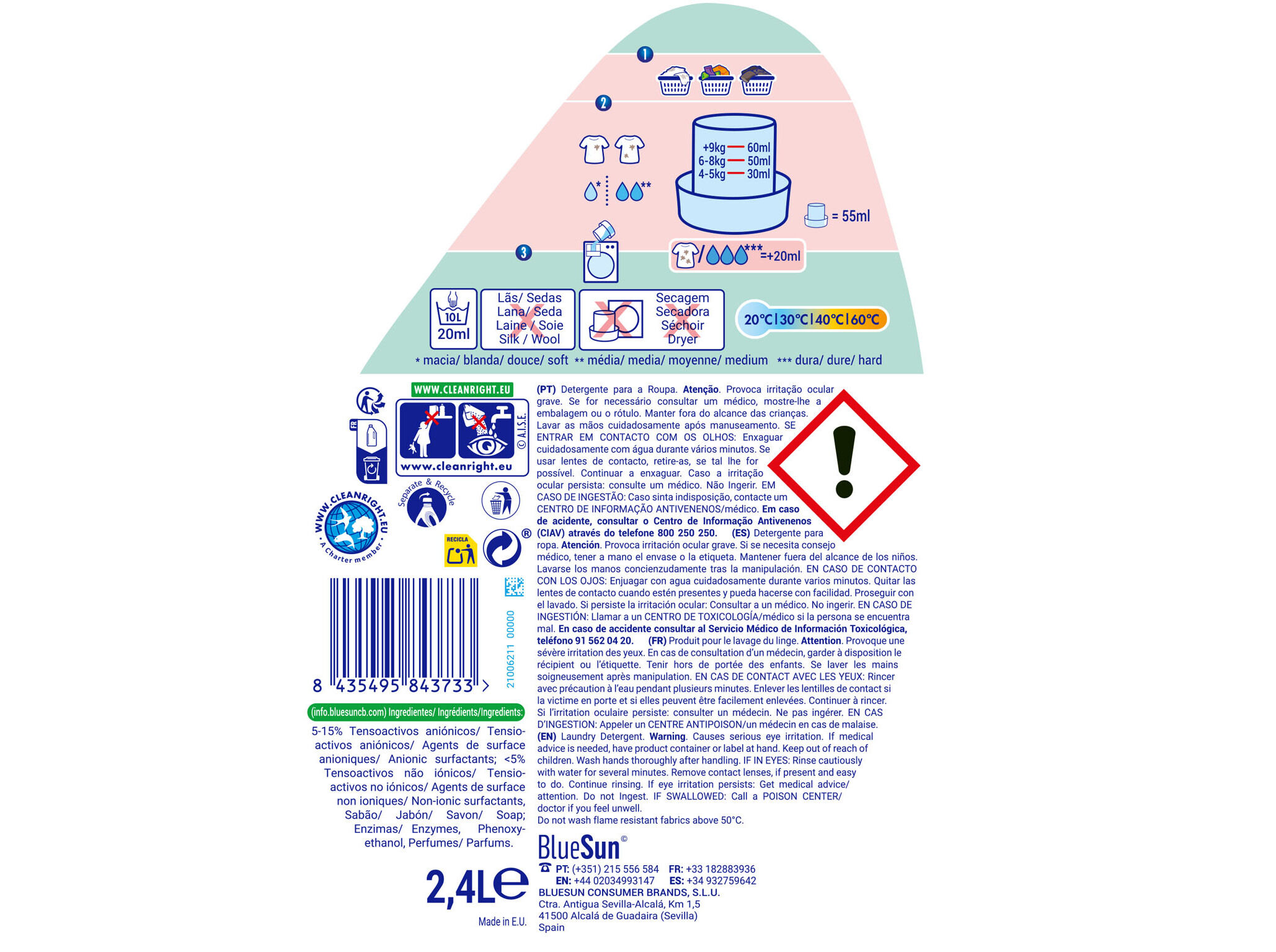 DETERGENTE ROUPA M&Aacute;QUINA L&Iacute;QUIDO GAMA CUIDADO DI&Aacute;RIO 80DOSES image number 2