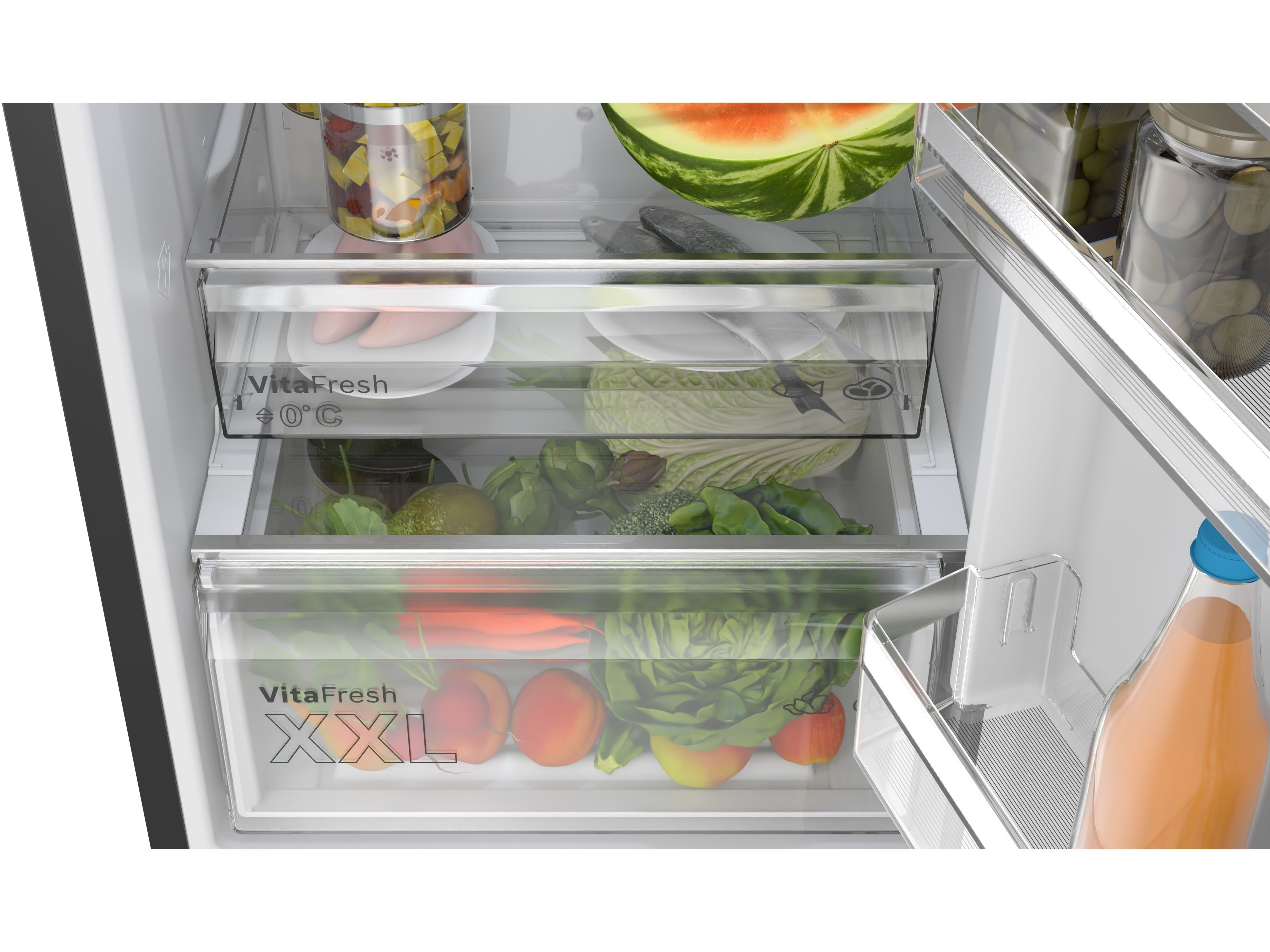 FRIGOR&Iacute;FICO COMBINADO BOSCH KGN392XCF (NO FROST C 203CM 363L PRETO) image number 4