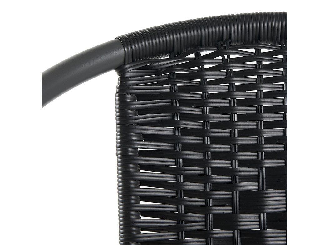 CADEIRA BISTRO GARDENSTAR METAL RATTAN PRETO 58X53X75CM image number 4