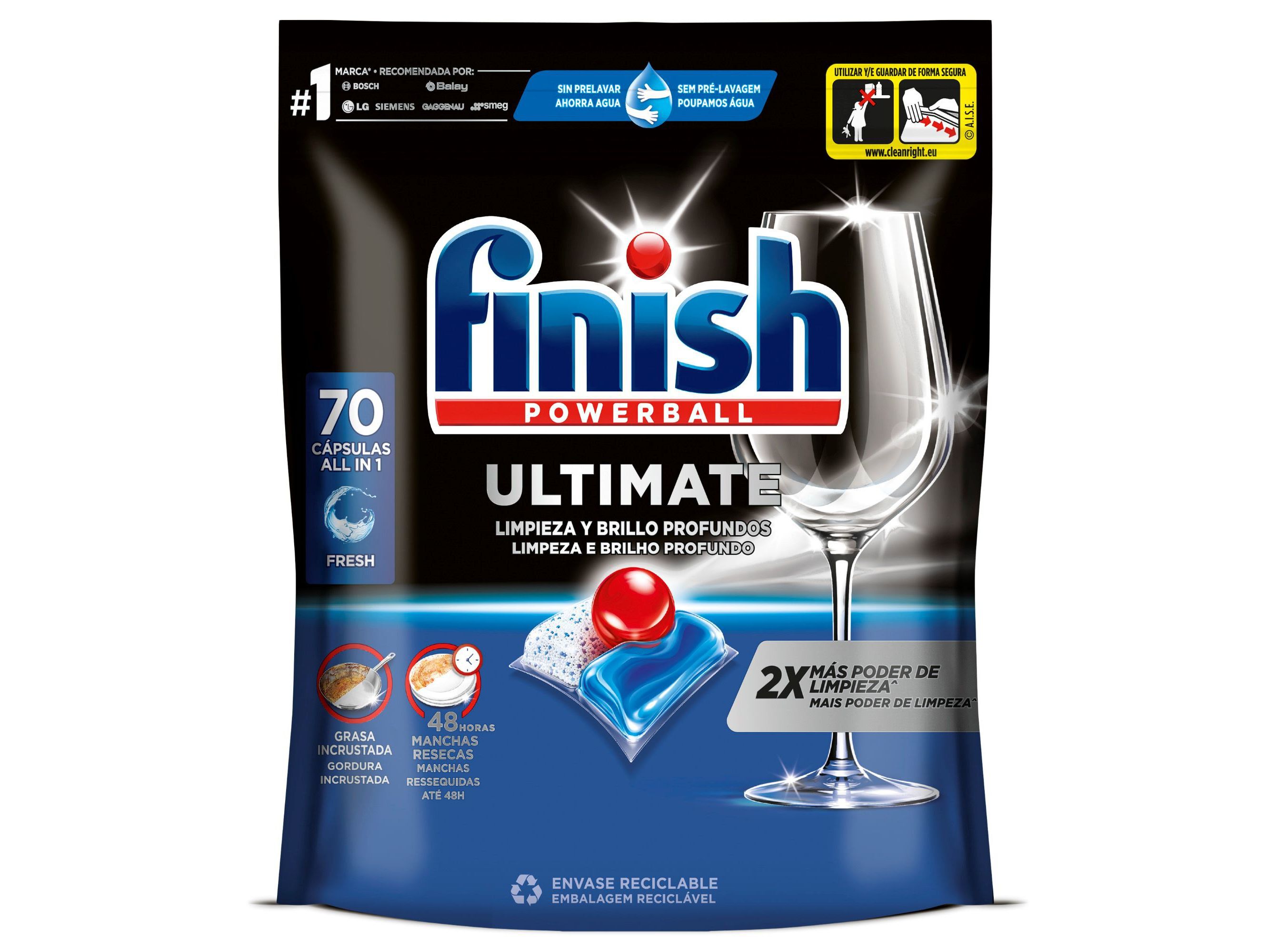 DETERGENTE LOI&Ccedil;A M&Aacute;QUINA FINISH ULTIMATE REGULAR 70PASTILHAS