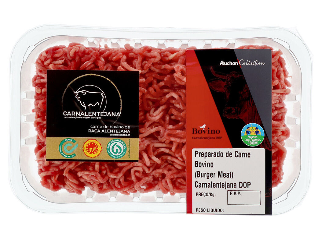 PREPARADO DE CARNE BOVINO CARNALENTEJANA DOP ISENTO GLUTEN AUCHAN CULTIVAMOS O BOM 400GR