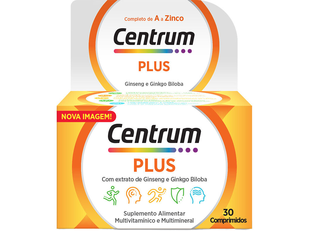 SUPLEMENTO CENTRUM PLUS GINSENG & GINGKO 30 COMPRIMIDOS image number 0