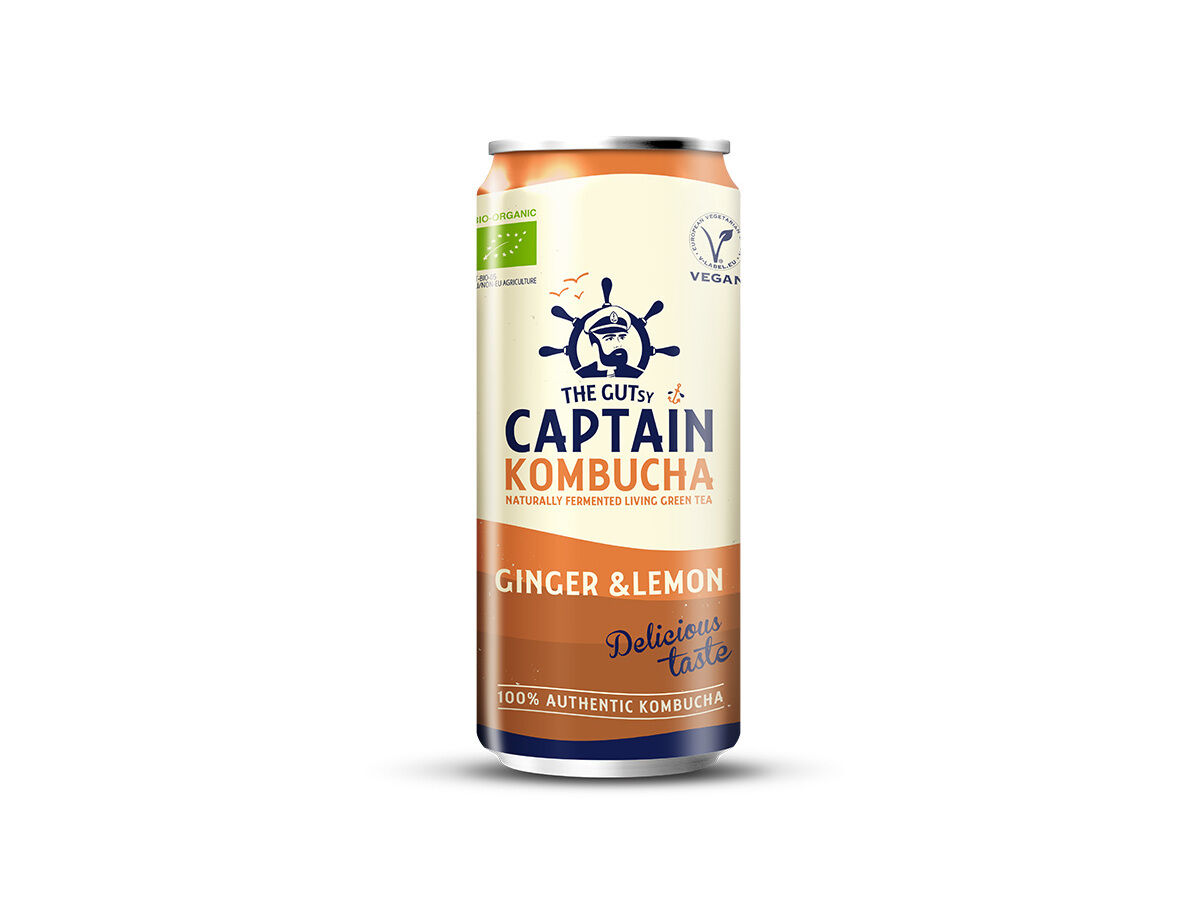 KOMBUCHA THE GUTSY CAPTAIN GENGIBRE LIM&Atilde;O BIO 250ML(SDR)