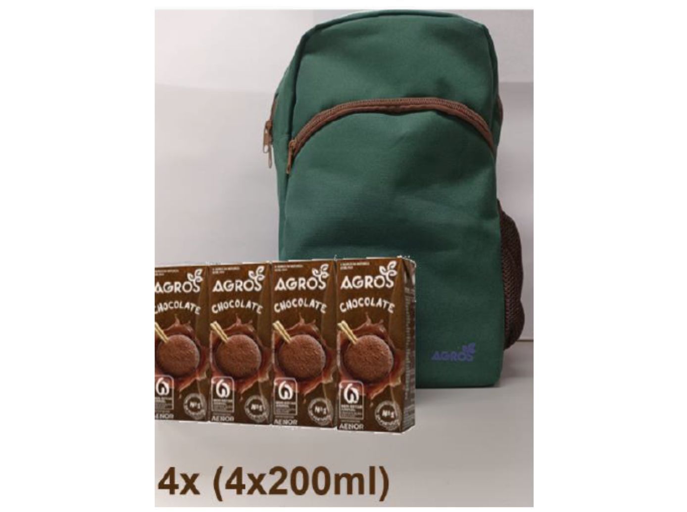LEITE COM CHOCOLATE AGROS OFERTA MOCHILA 4X200ML image number 2