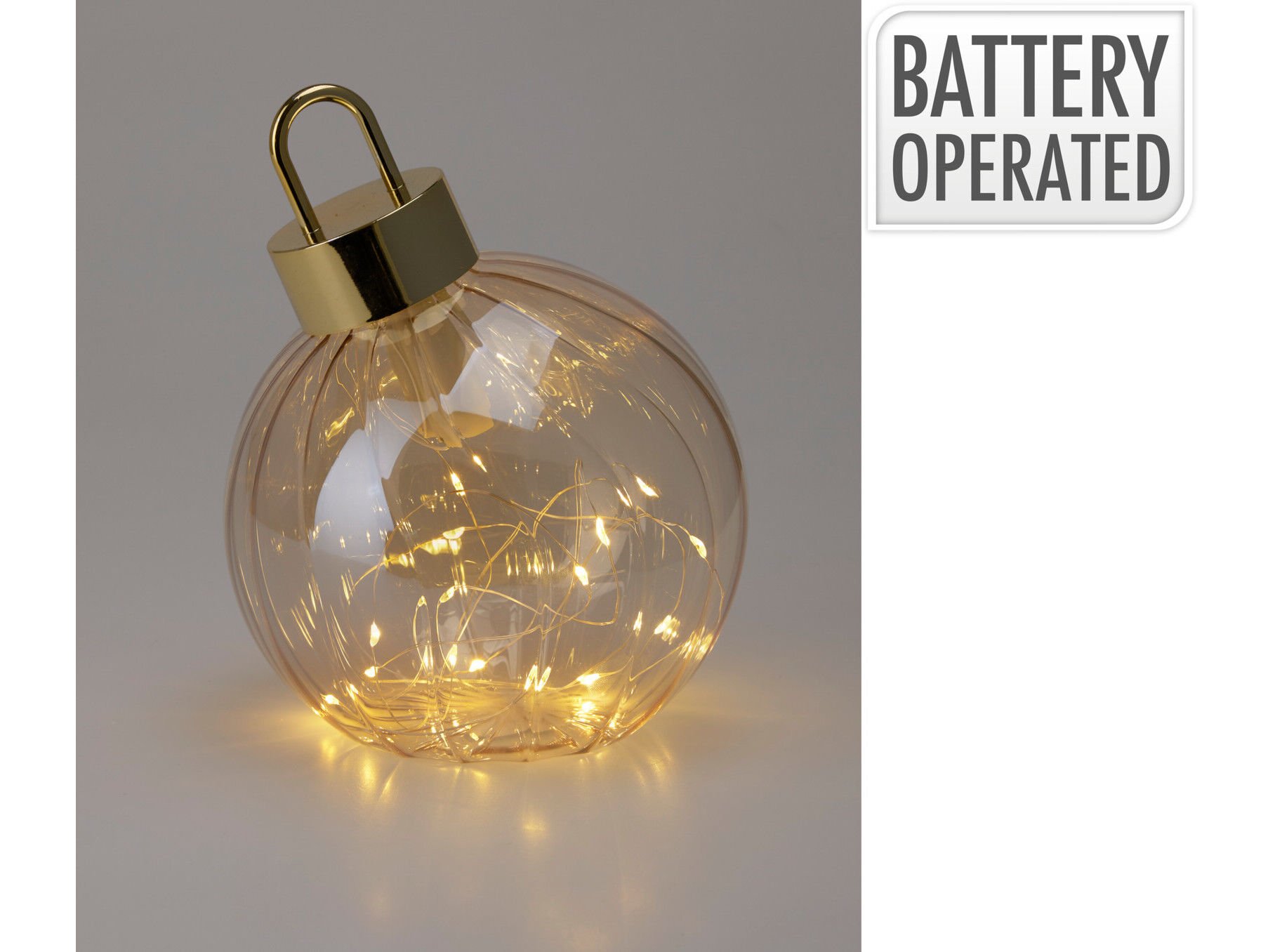 BOLA NATAL COM LED &Acirc;MBAR 15CM