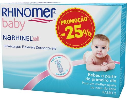 RECARGAS RHINOMER BABY NARHINEL ASPIRADOR 10UN 25% DESCONTO image number 0
