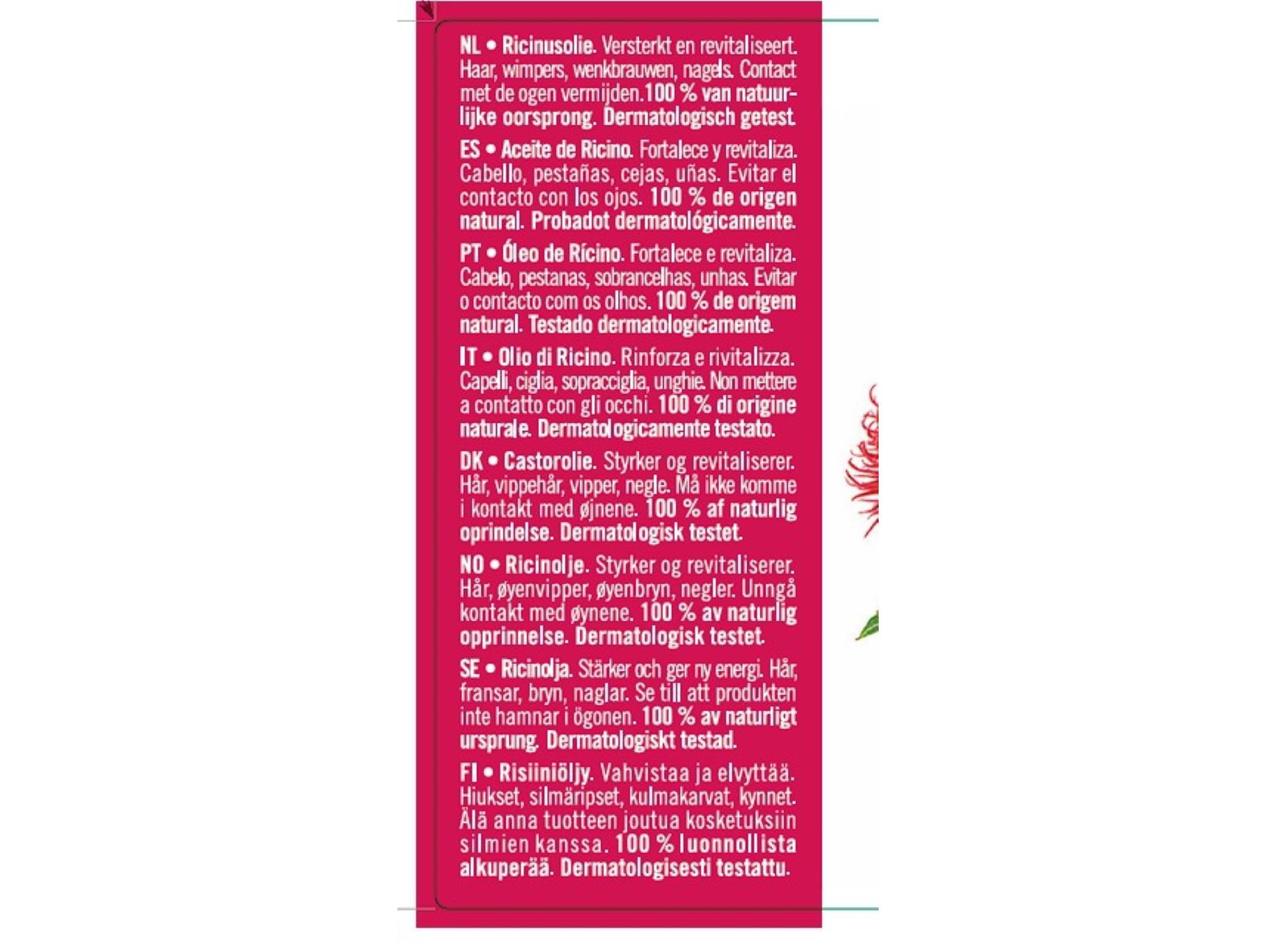 &Oacute;LEO EVOLUDERM RICINO CASTOR OIL 100 ML image number 1