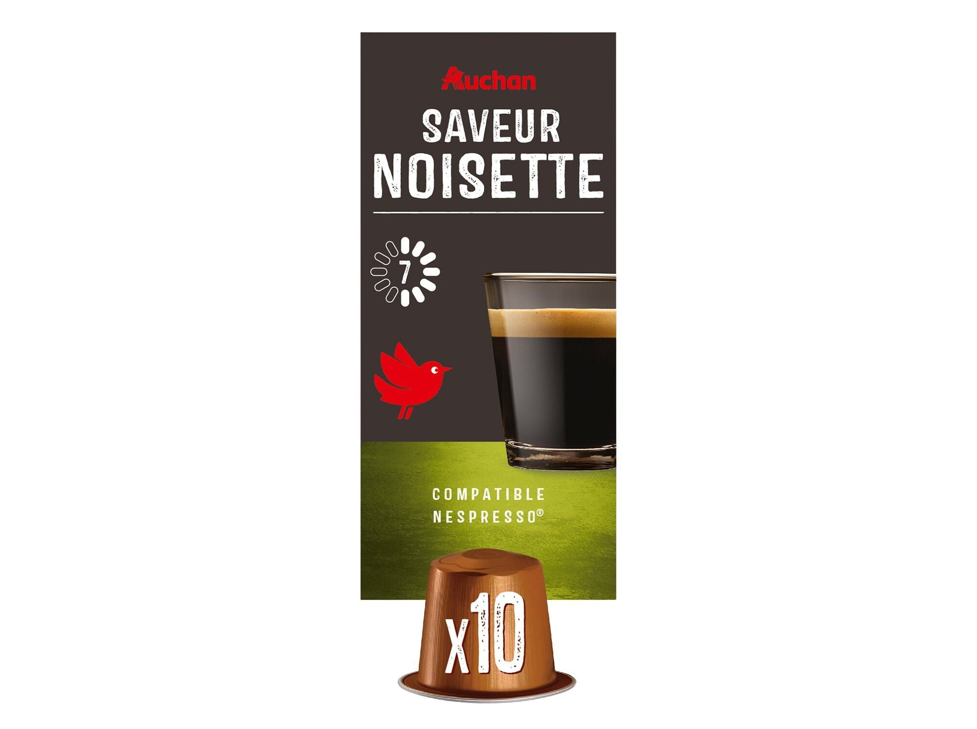 C&Aacute;PSULAS AUCHAN CAF&Eacute; NESPRESSO ALUMINIO AVEL&Atilde; 10UN