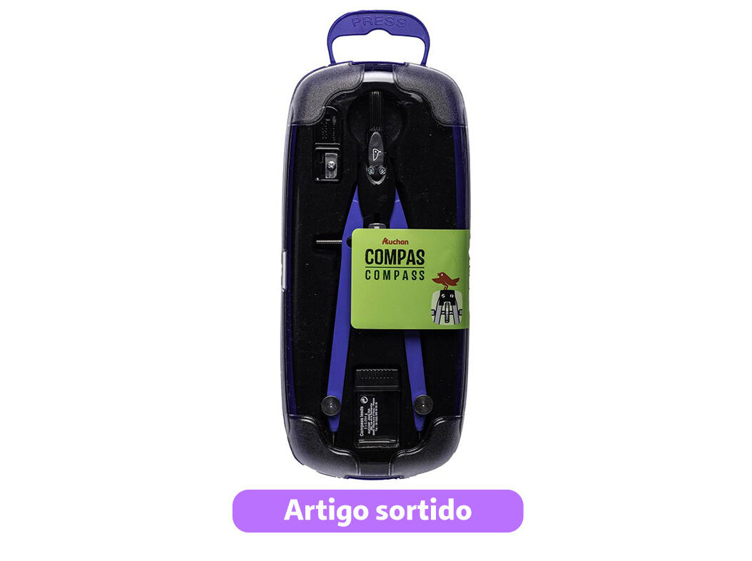 COMPASSO T&Eacute;CNICO AUCHAN + MINAS 2X17MM CORES SORTIDAS image number 1