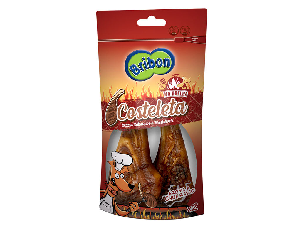 SNACKS C&Atilde;O BRIBON NA GRELHA COSTELETA 2 UNIDADES image number 1