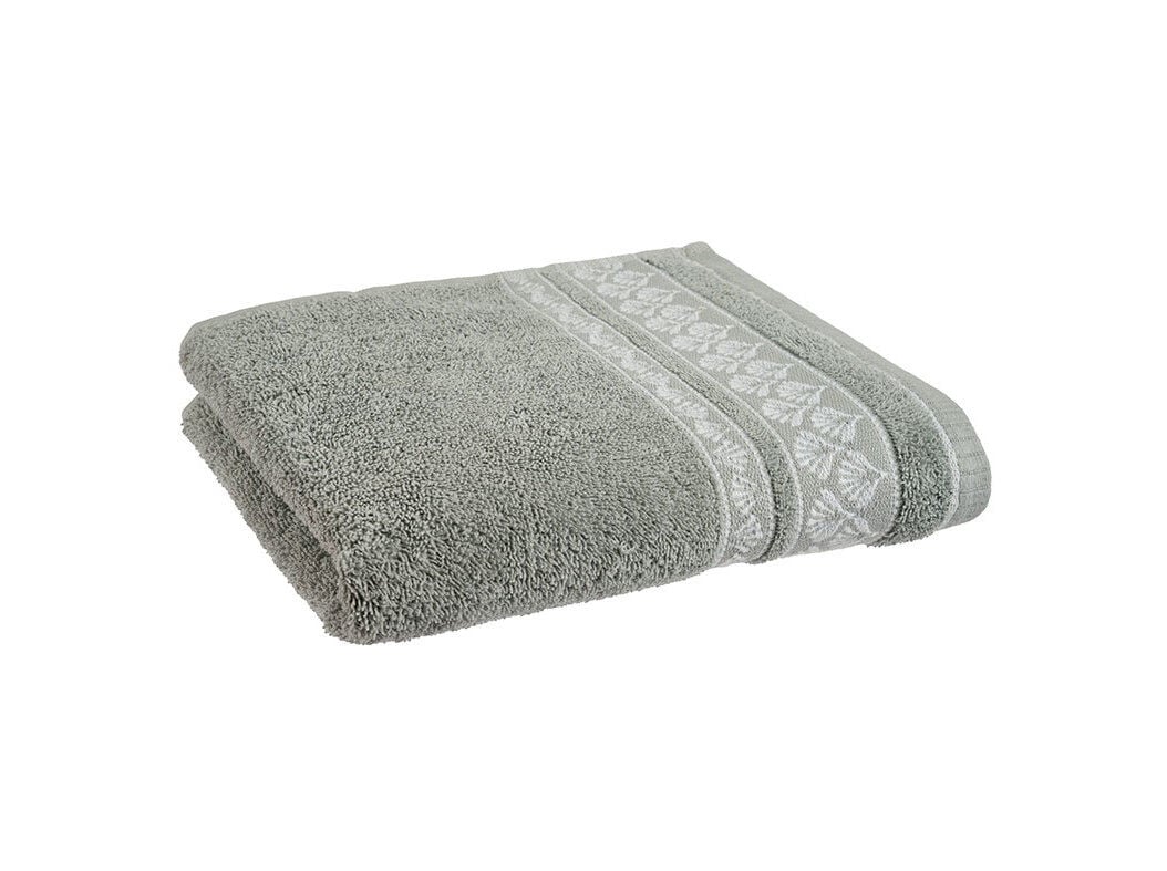 TOALHA M&Atilde;OS BARRA ACTUEL CINZA 450G 50X100