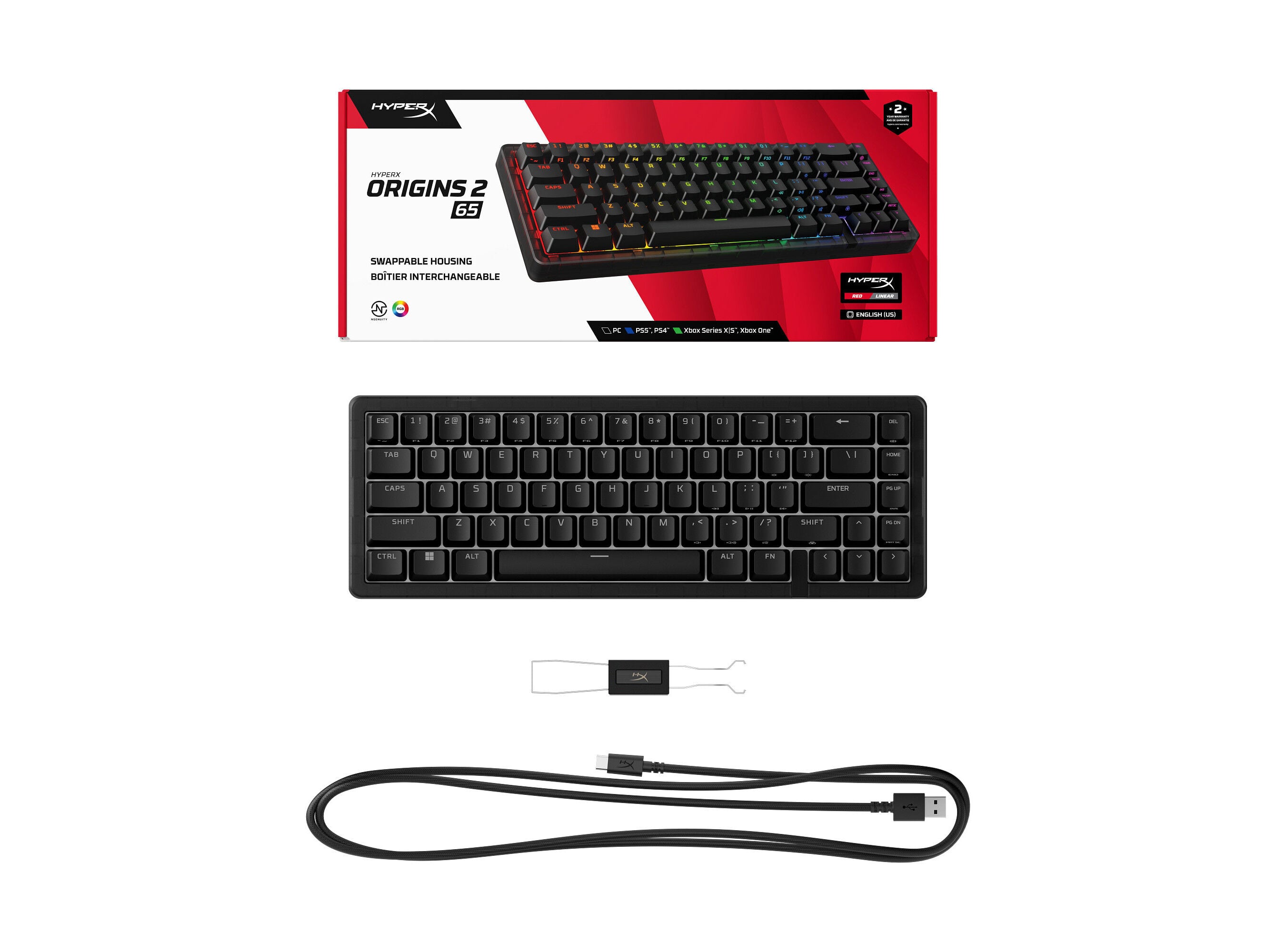 TECLADO HYPERX ORIG GAMING HP B4QS3AA#AB9 image number 2