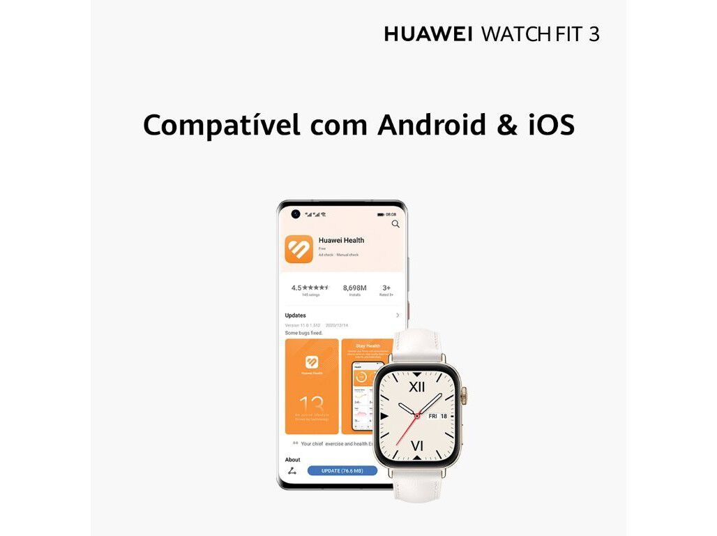 SMARTWATCH HUAWEI BLACK FIT 3 image number 5