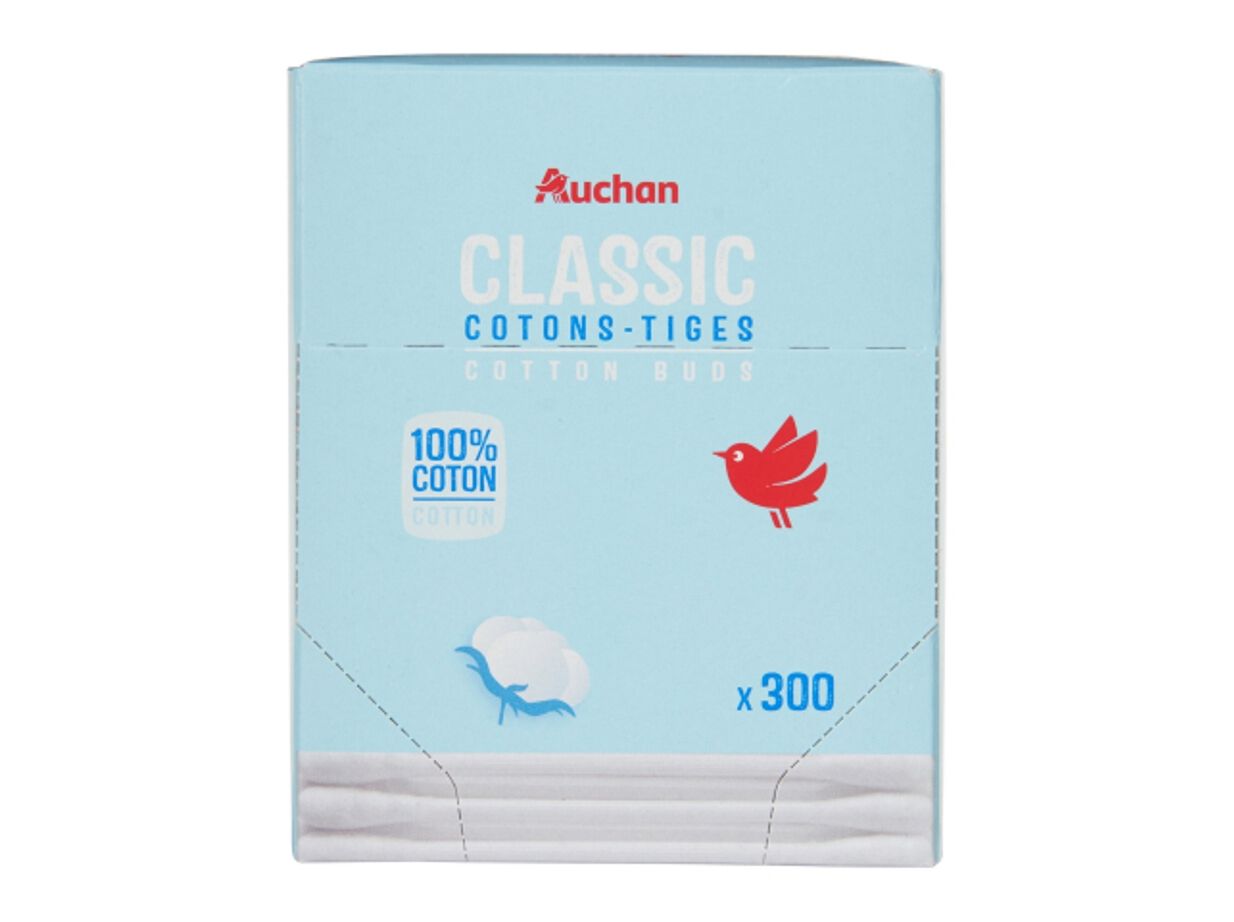 COTONETES CAIXA AUCHAN CL&Aacute;SSICOS 300 UN