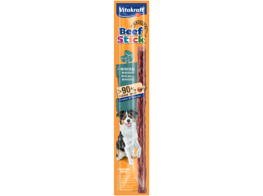SNACKS PARA C&Atilde;O BEEF STICK VITAKRAFT MINERAL 1 UNIDADE