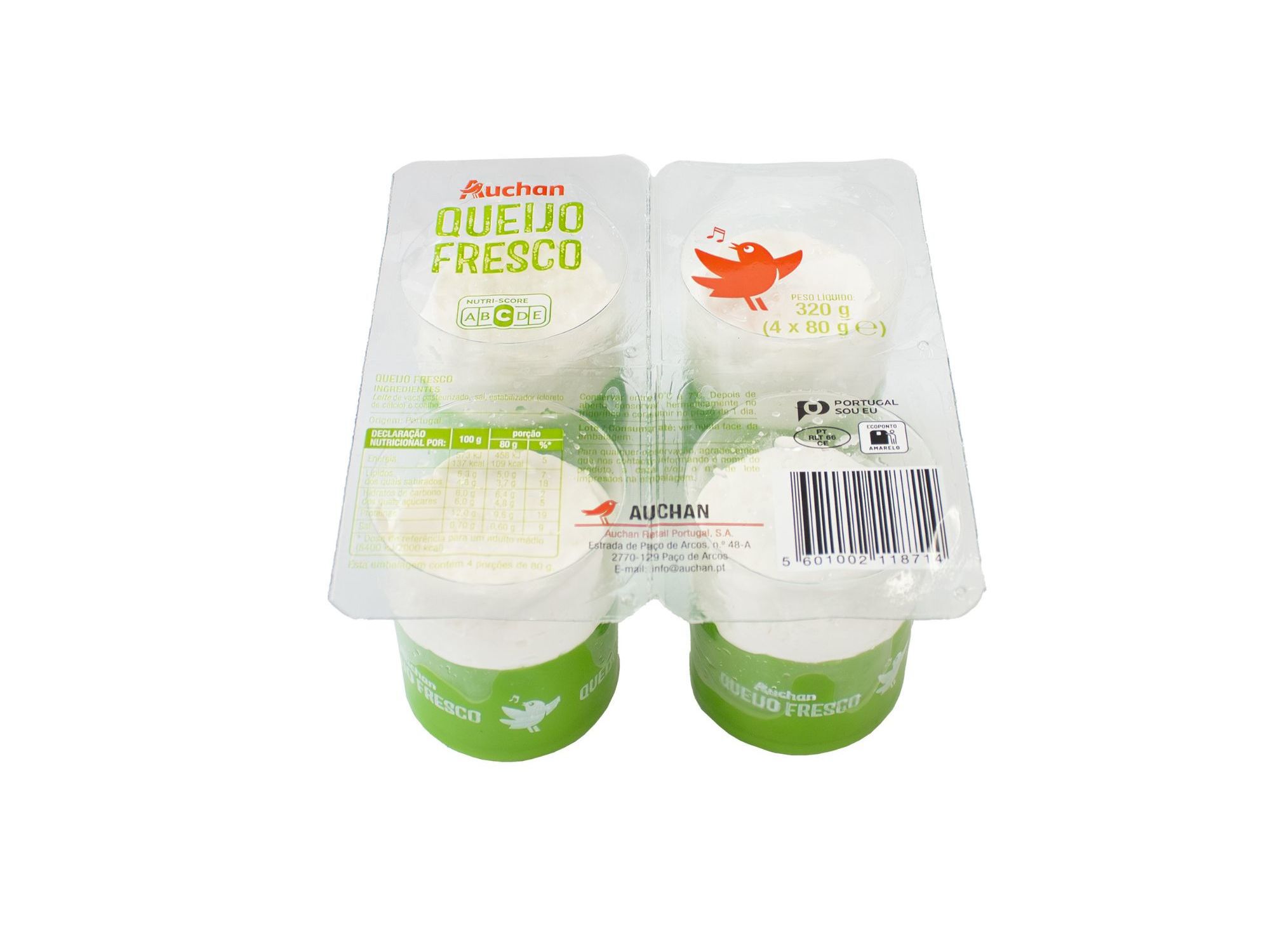 QUEIJO FRESCO AUCHAN 4X80G image number 0