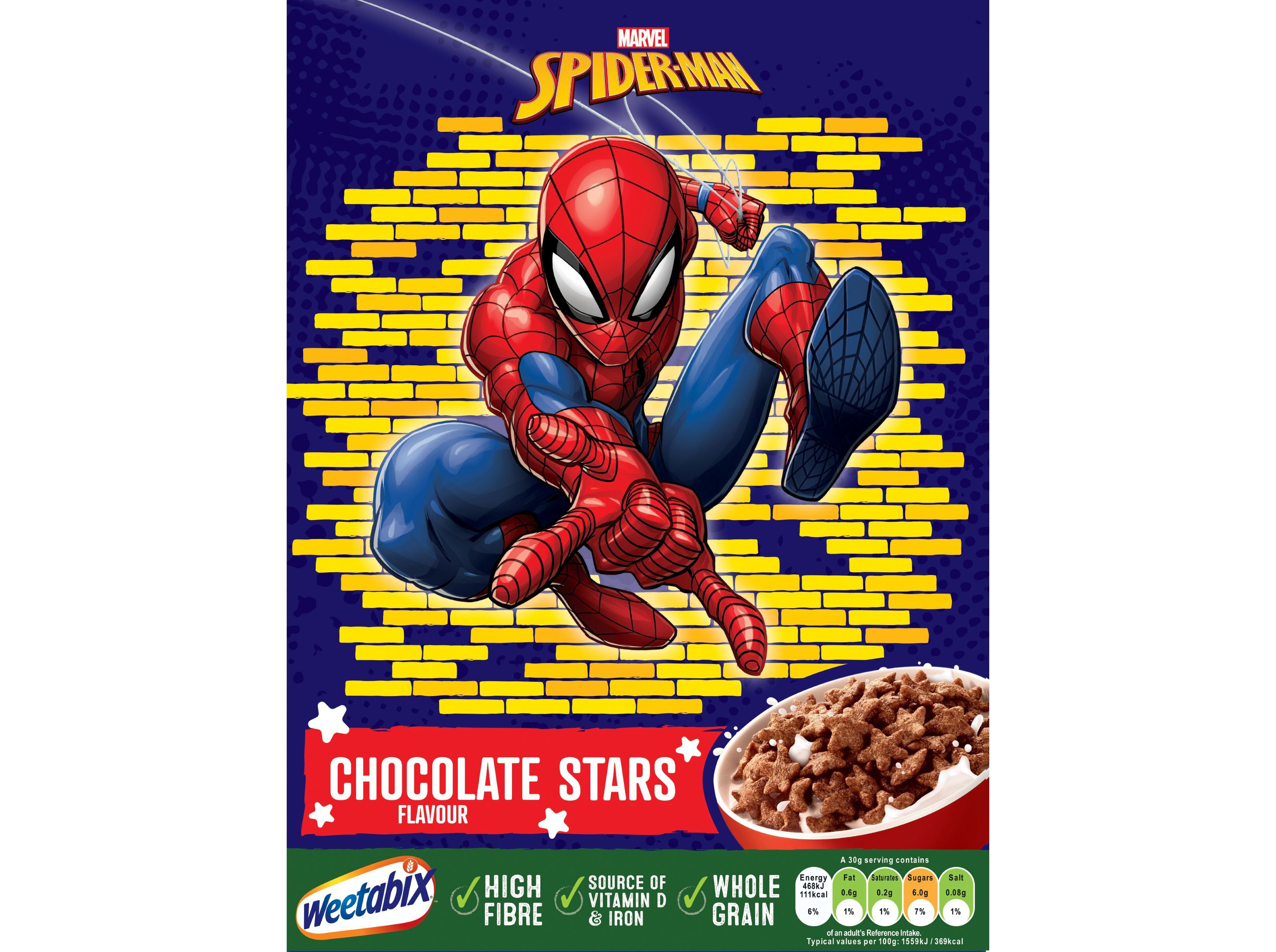 CEREAIS WEETABIX ESTRELAS CHOCOLATE MARVEL 375G image number 0