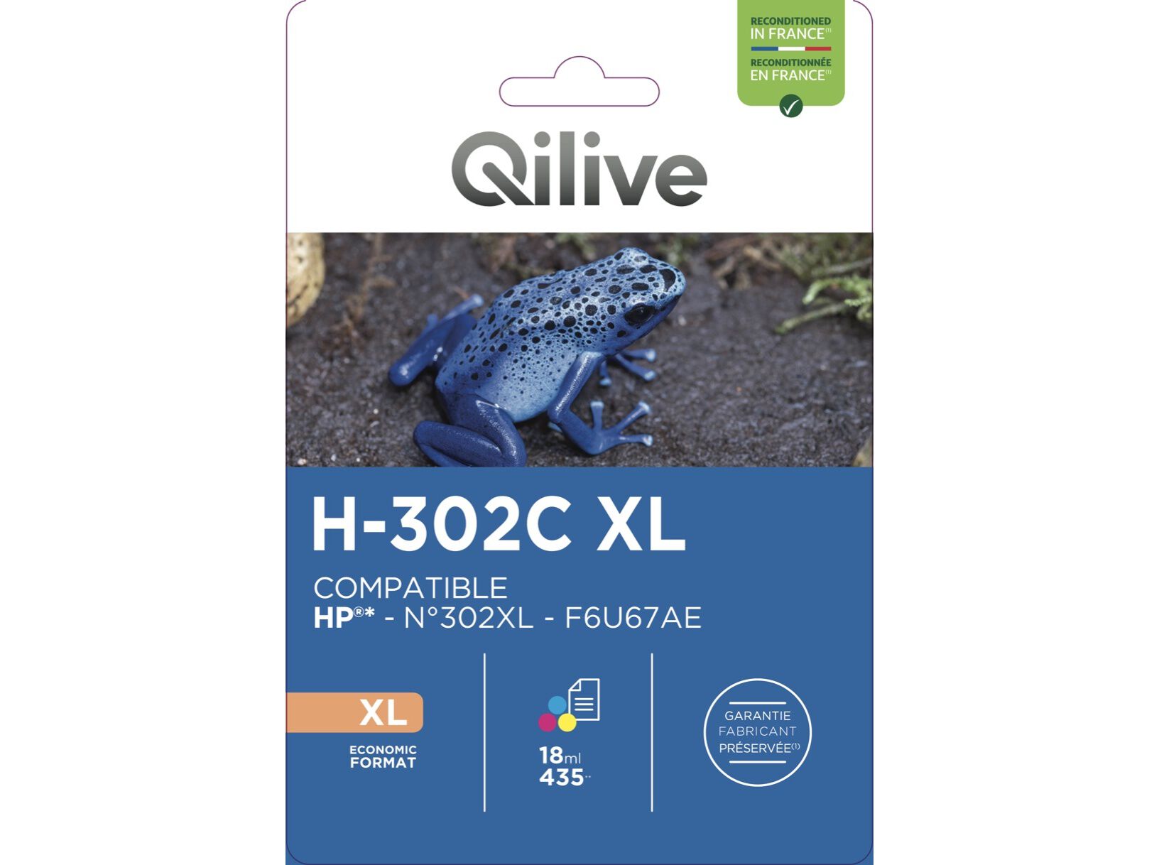 TINTEIRO QILIVE HP 302XL CL H-302C XL image number 0