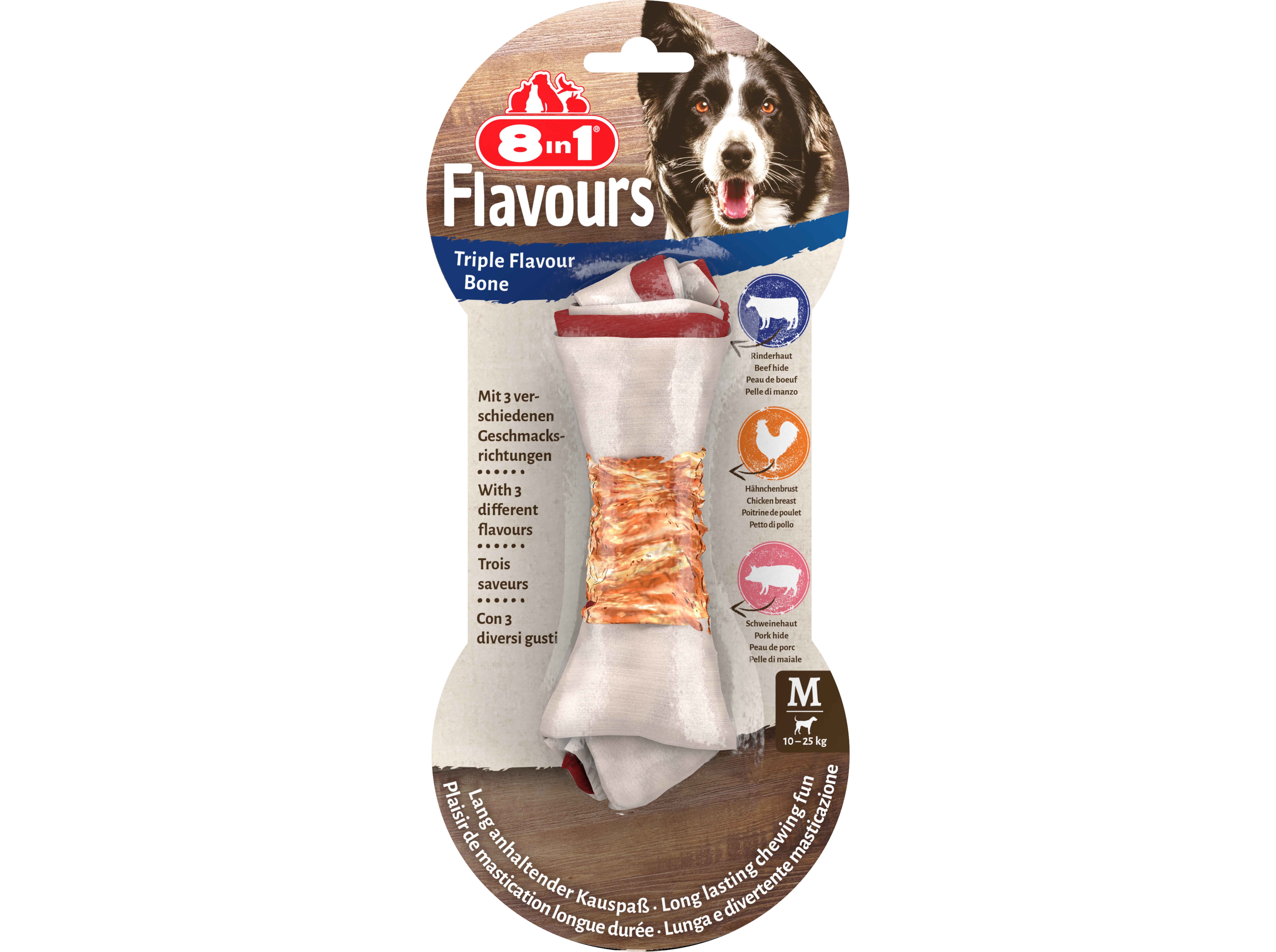 SNACKS C&Atilde;O 8IN1 OSSO TRIPLE FLAVOUR M image number 0