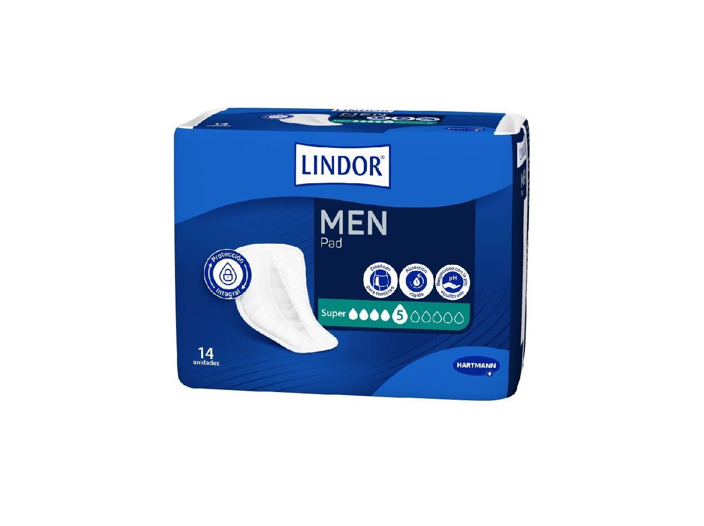 PENSOS INCONTIN&Ecirc;NCIA LINDOR MEN 5G 14UN image number 0