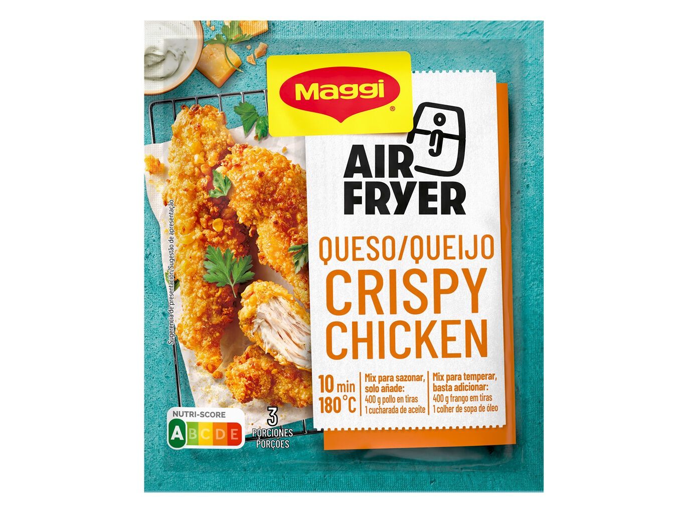 TEMPEROS PREPARADOS EM P&Atilde; MAGGI AIR FRYER CHEESE CRISPY 70G image number 0