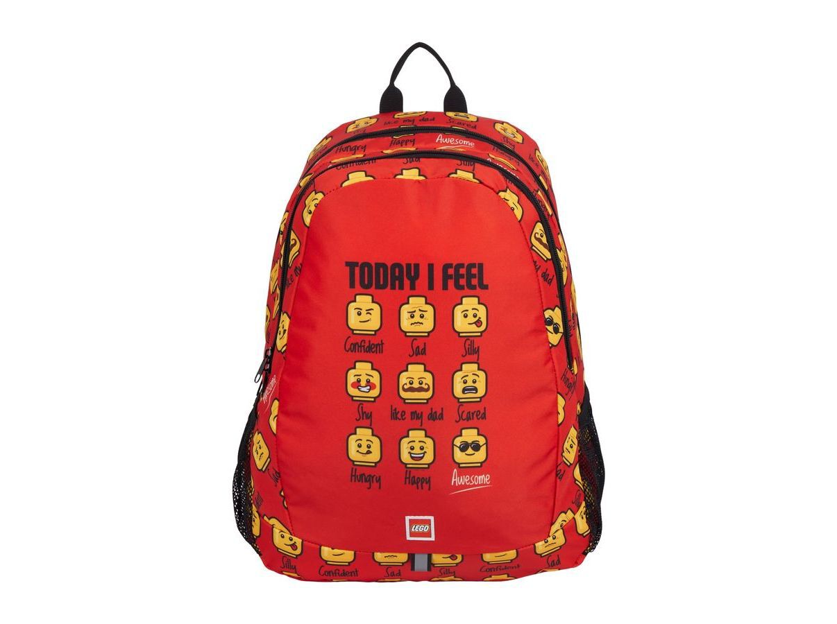 MOCHILA ESCOLAR LEGO MINIFIGURES VERMELHO 32X47X19CM image number 1