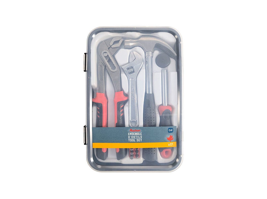 CONJUNTO DE FERRAMENTAS AUCHAN 17 PE&Ccedil;AS